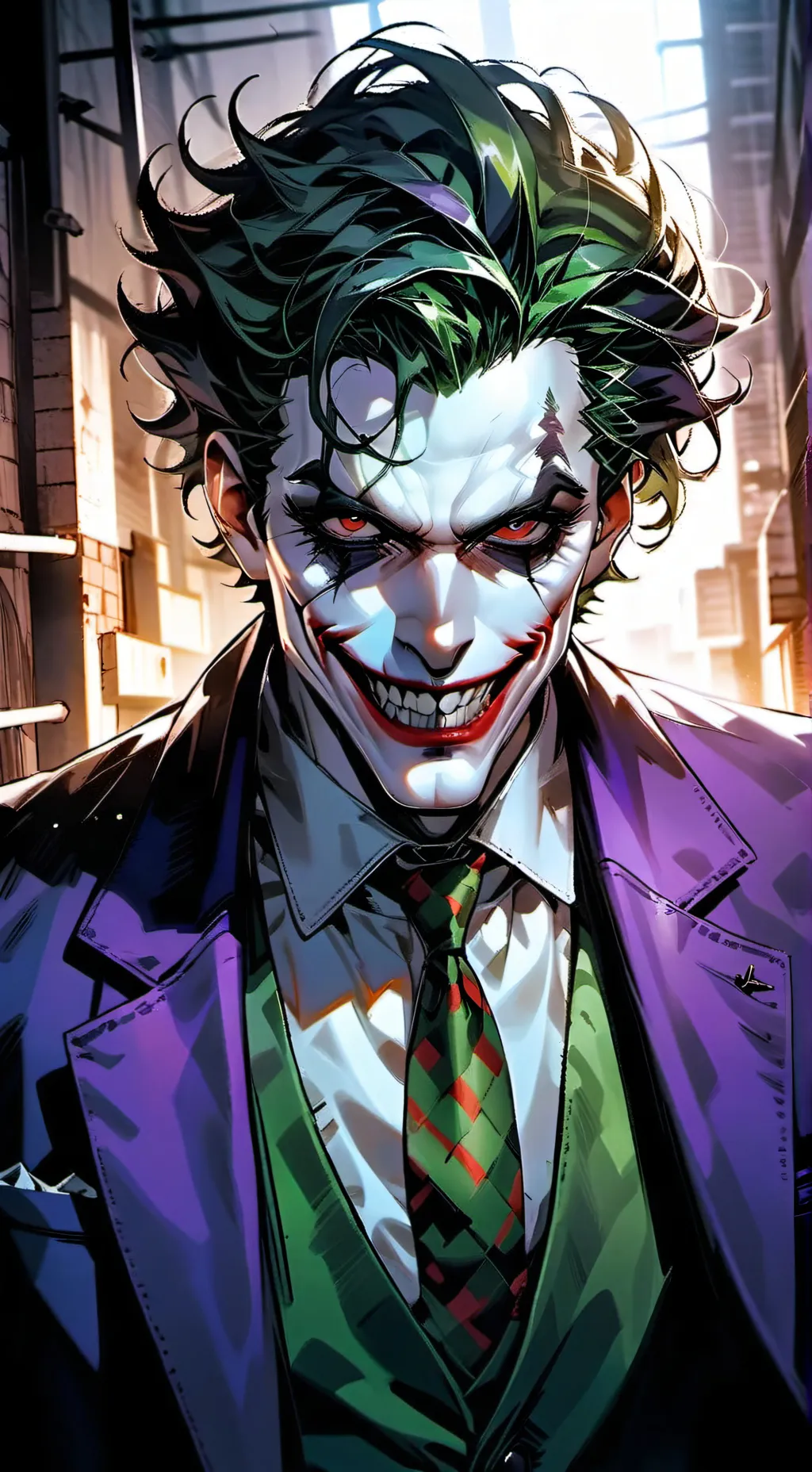 ai character: Batman & the Joker background