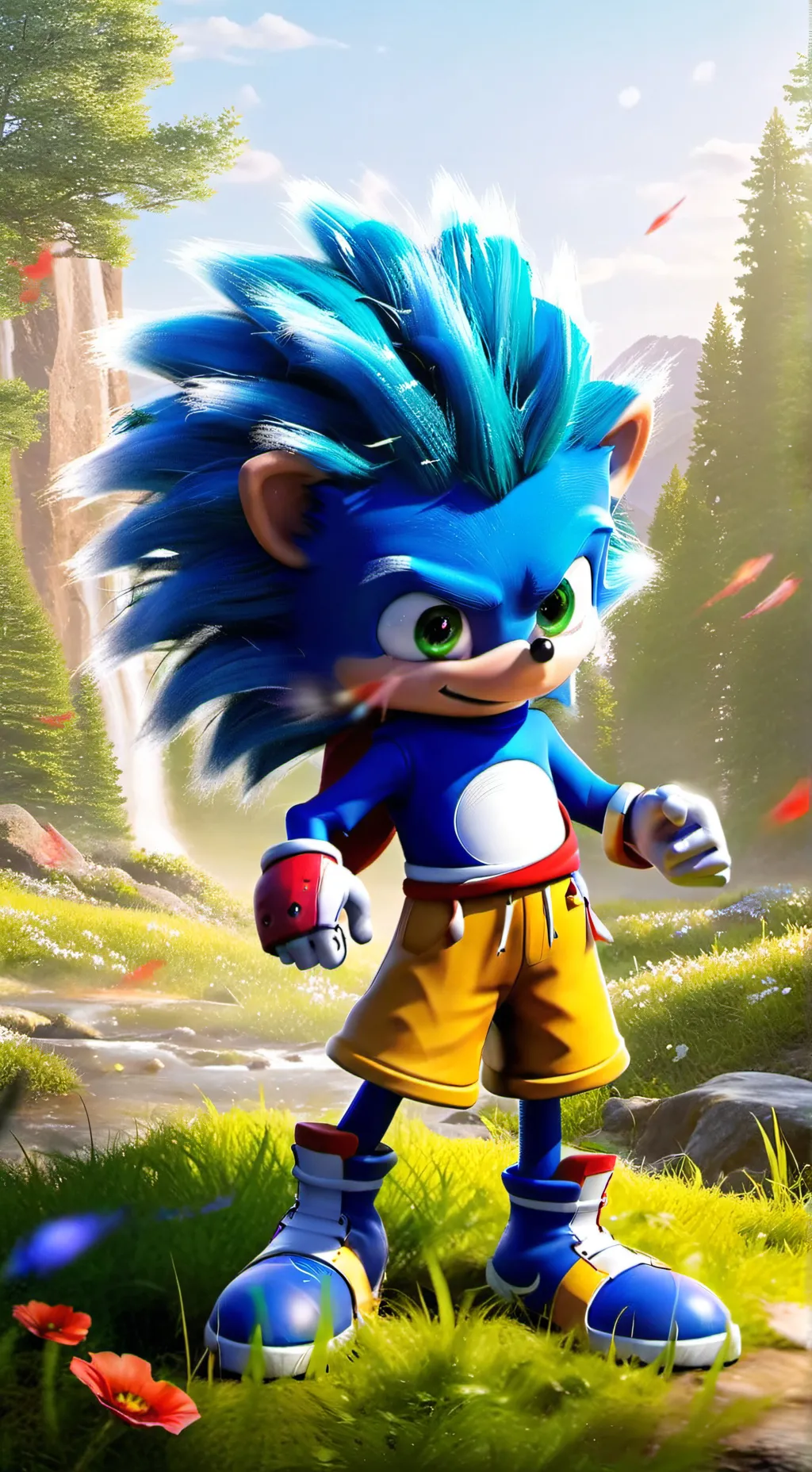 ai character: Sonic  background