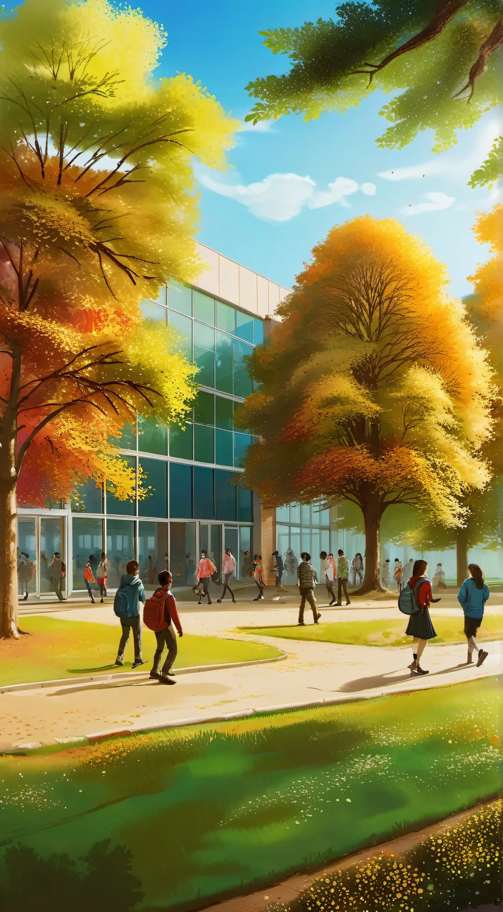 ai character: School drama background