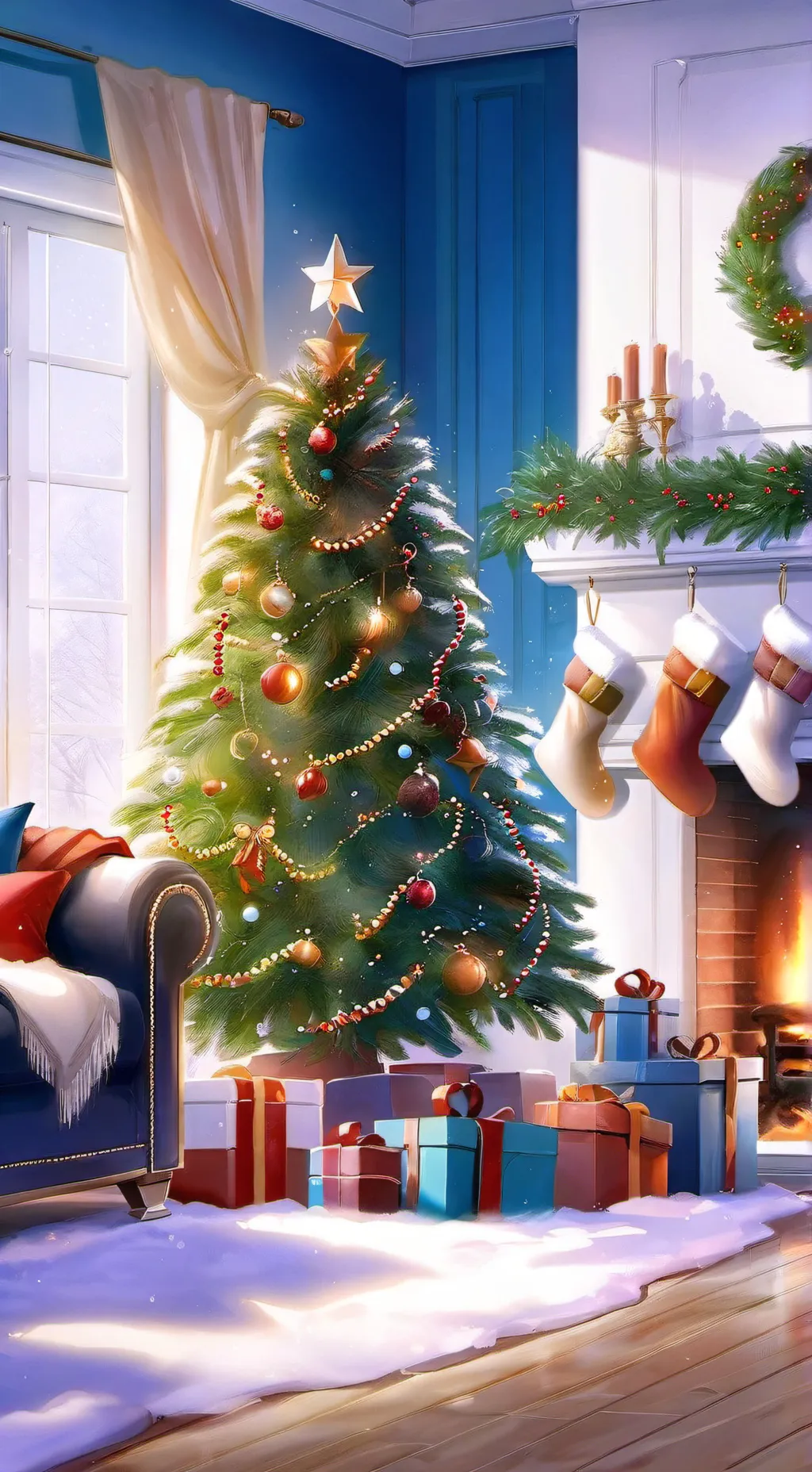 ai character: CHRISTMAS TIME background