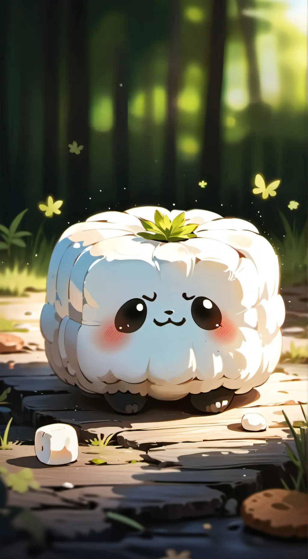 ai character: marshmallow  background