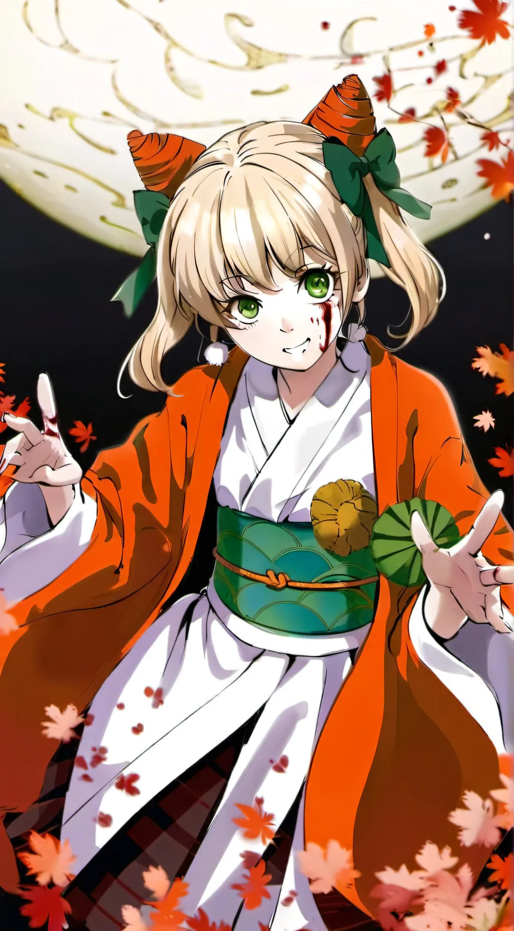 ai character: zombie hiyoko  background