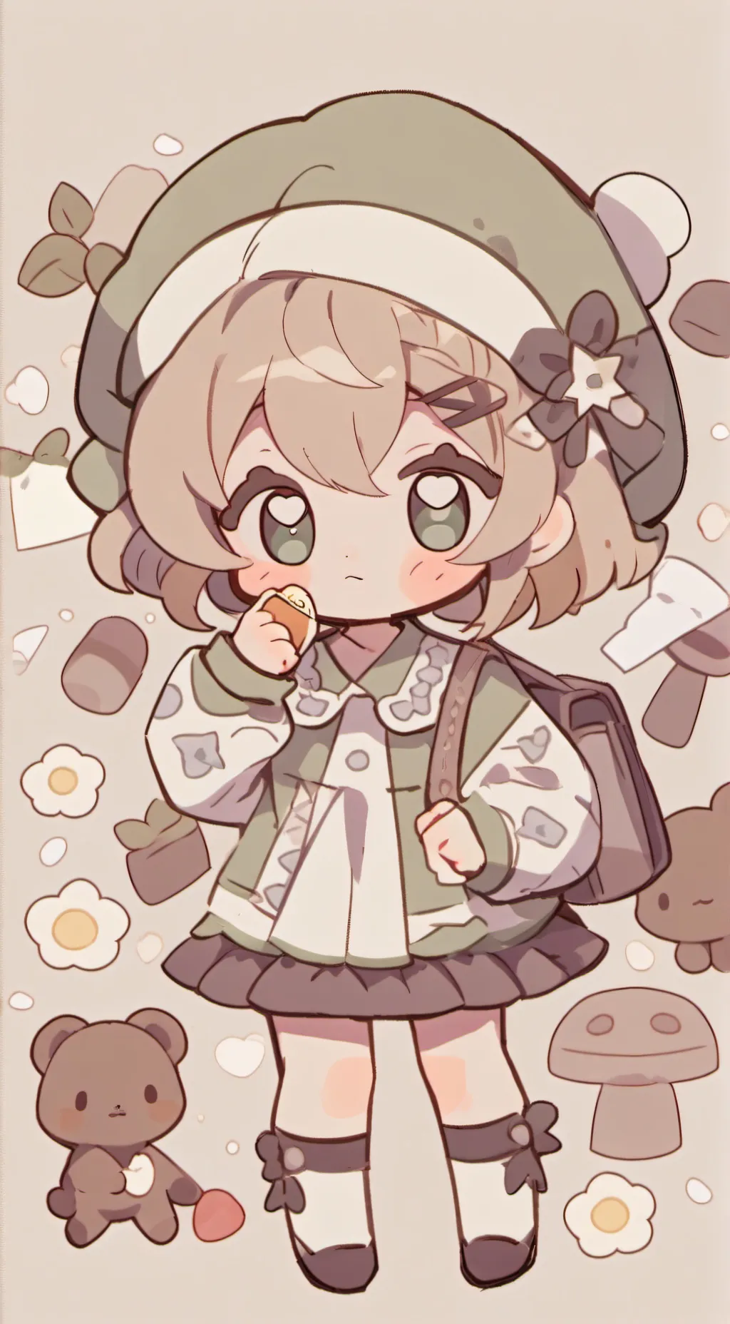 ai character: baby chibi background