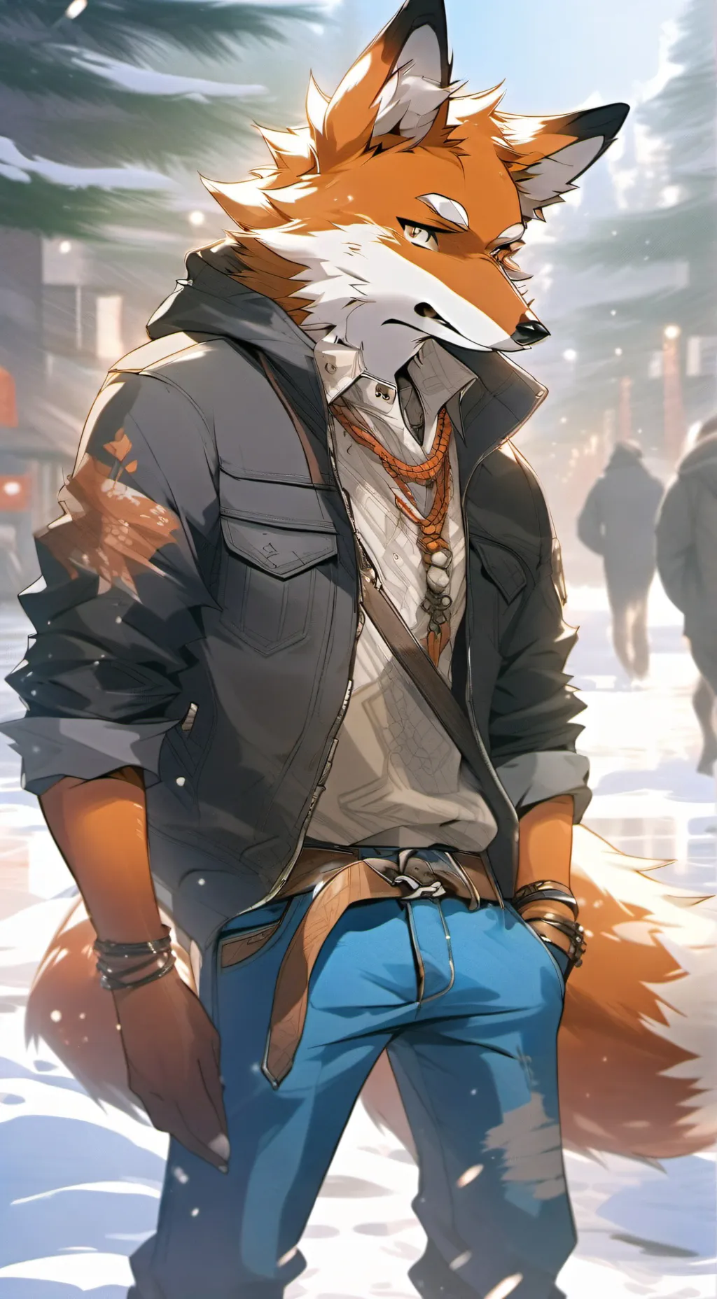 ai character: Foxy background