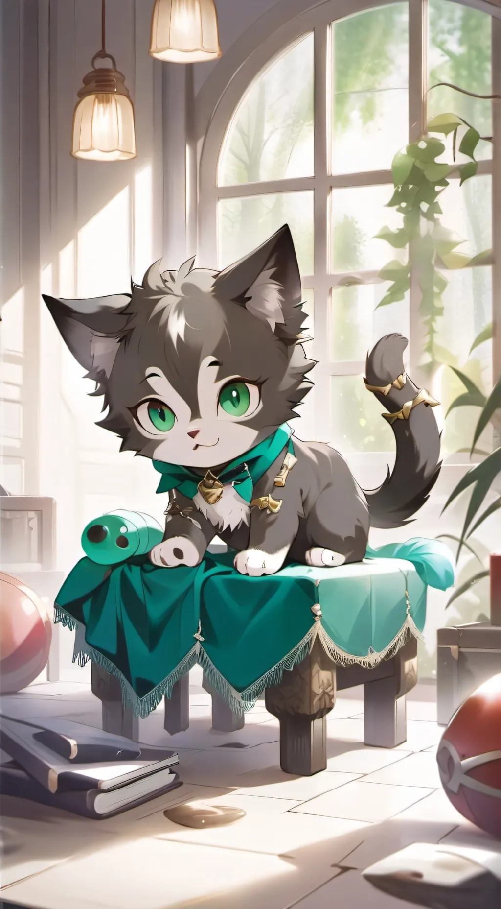 ai character: gatita mala background