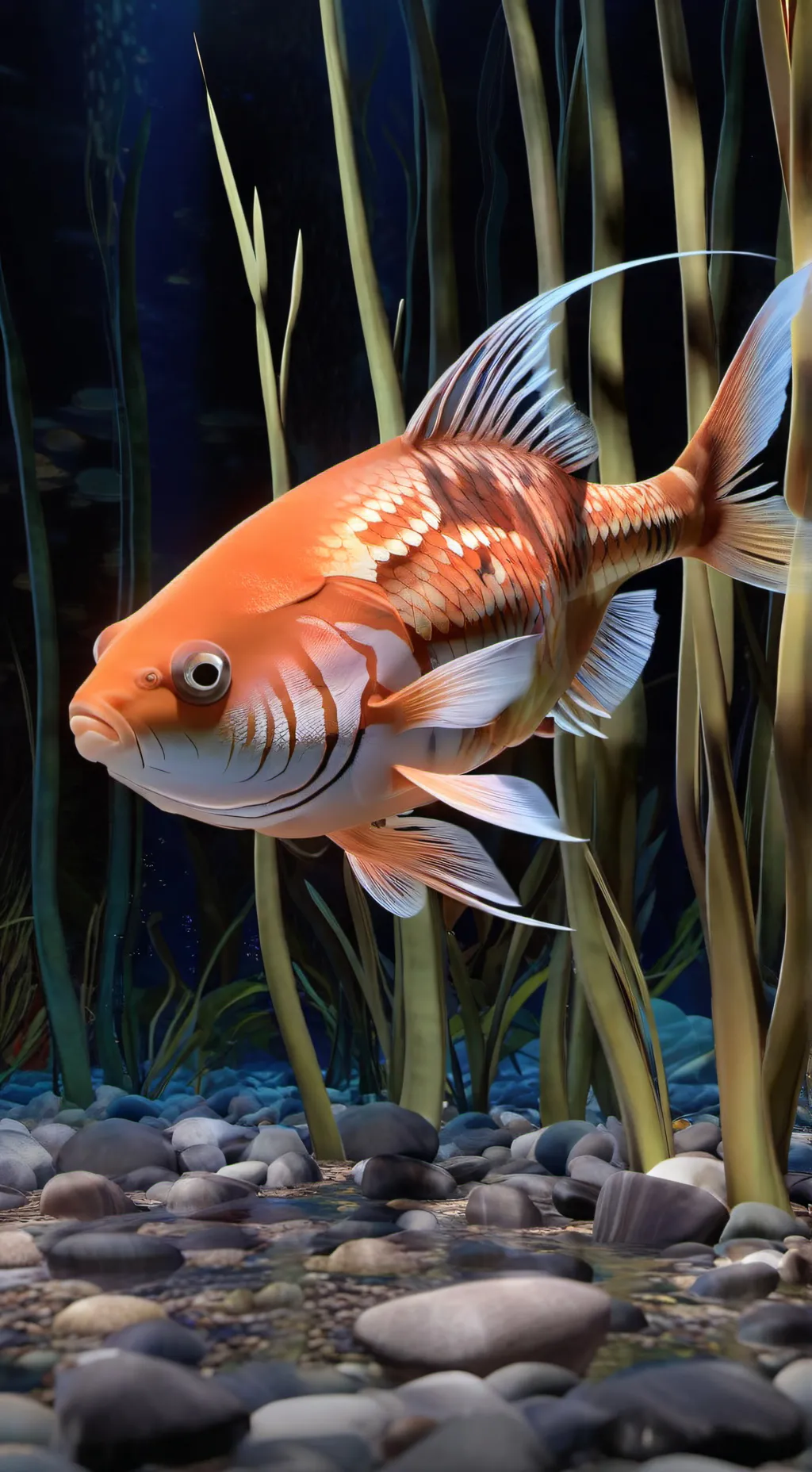 ai character: FISCHHHHHHHMASSSSS background