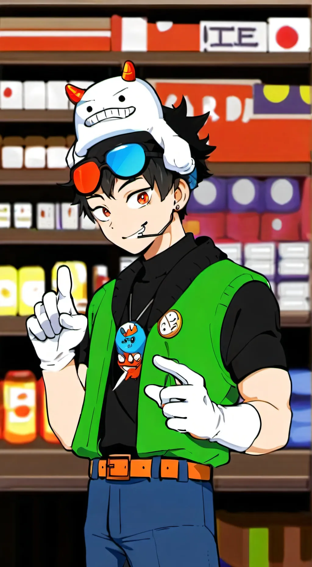 ai character: not signature far  background