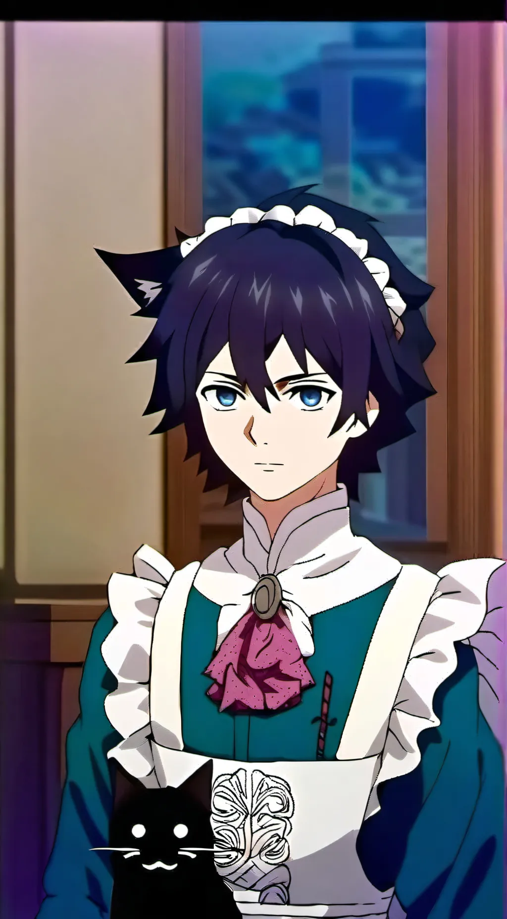 ai character: giyuu & maid DRESS background