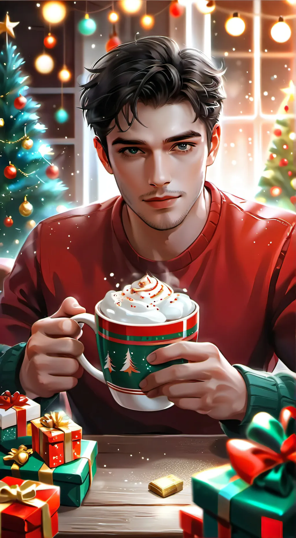 ai character: ❄️Noel Love 🎄 background