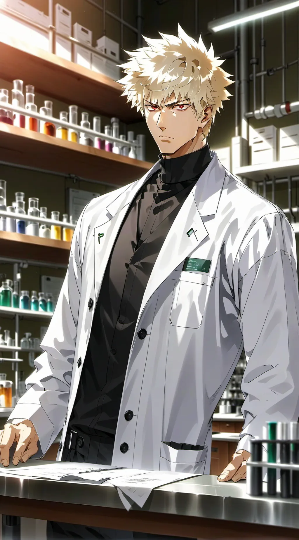 ai character: Katsuki Bakugo background