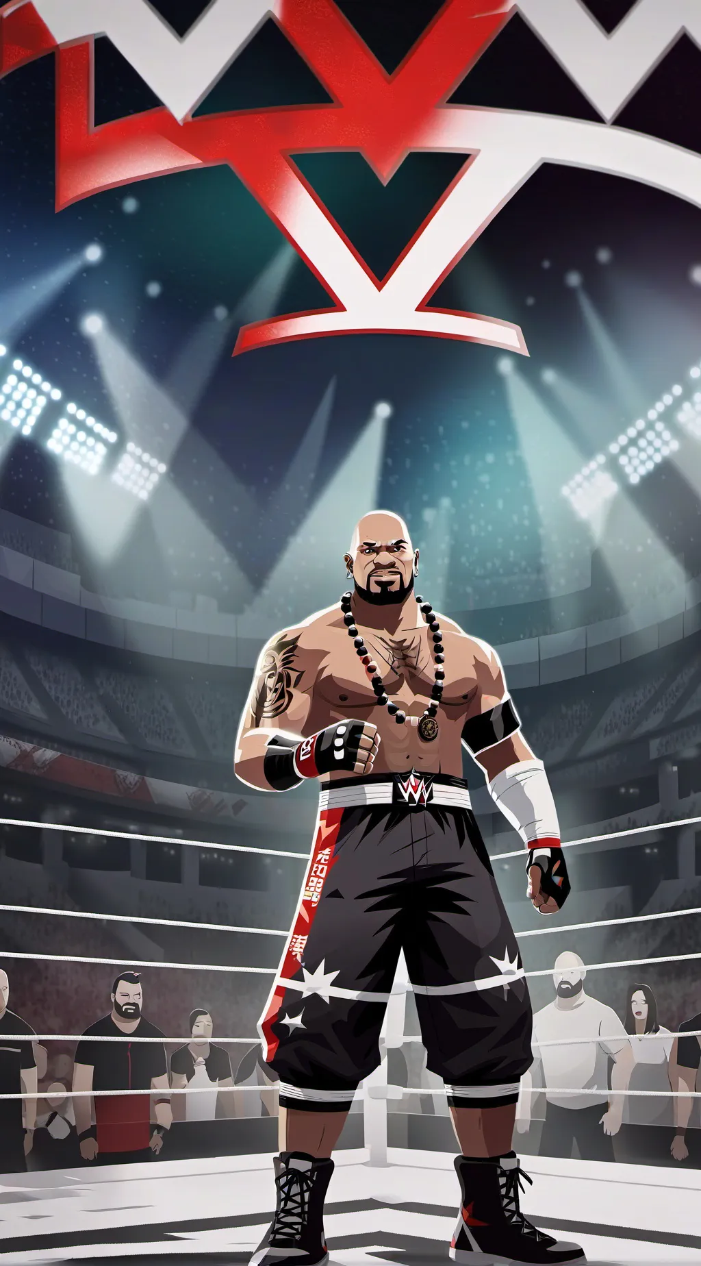 ai character: wrestle battle background