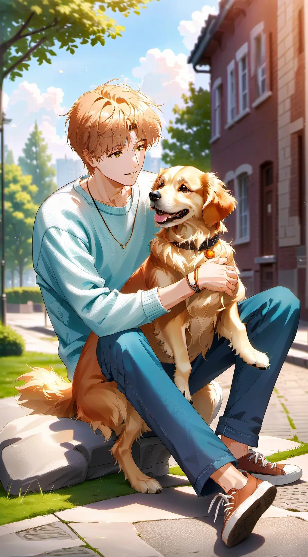 ai character: you and your dog background