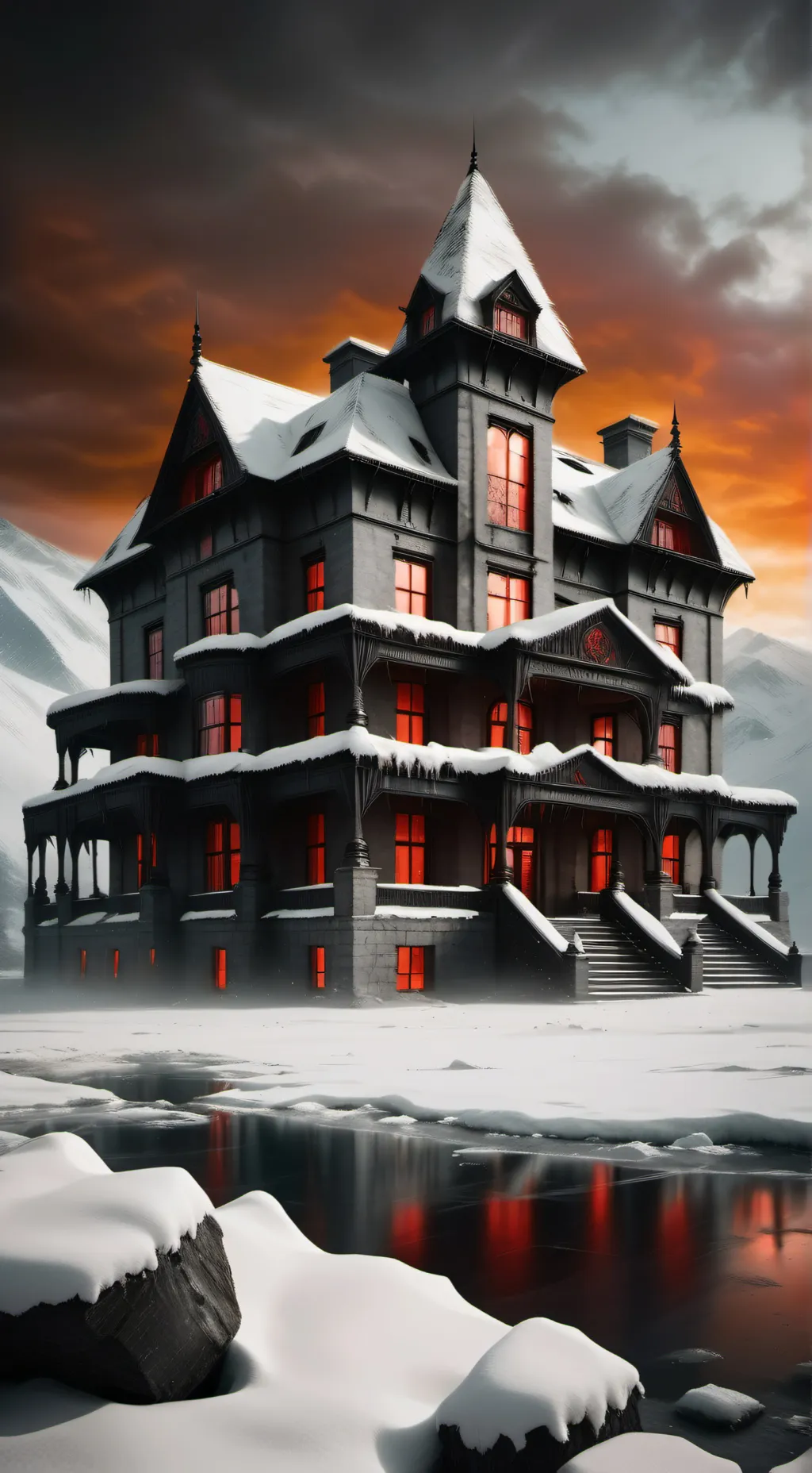 ai character: HH SNOW DAY background