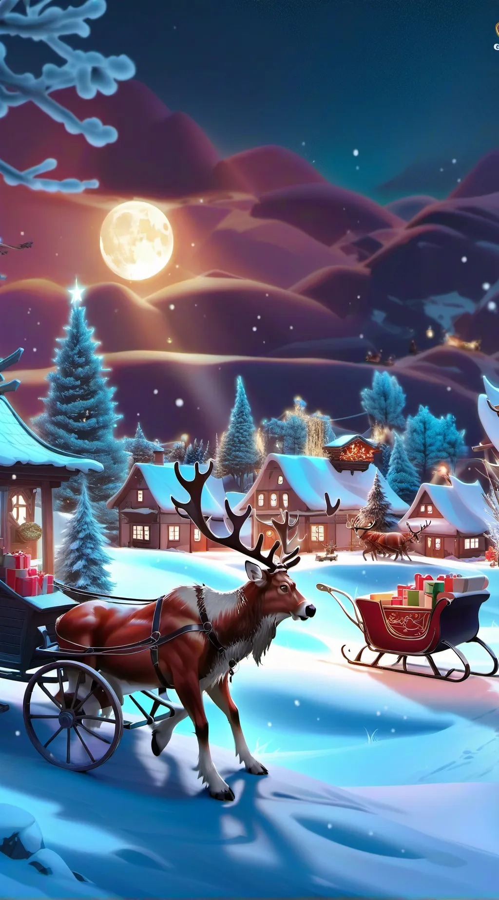 ai character: Noël background