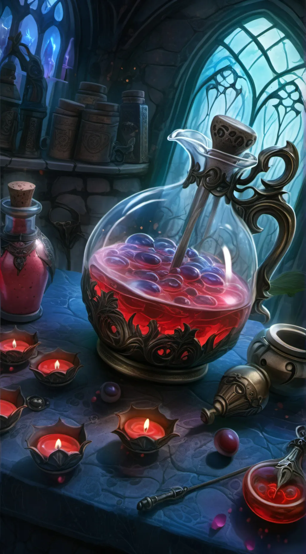 ai character: mha love potion background