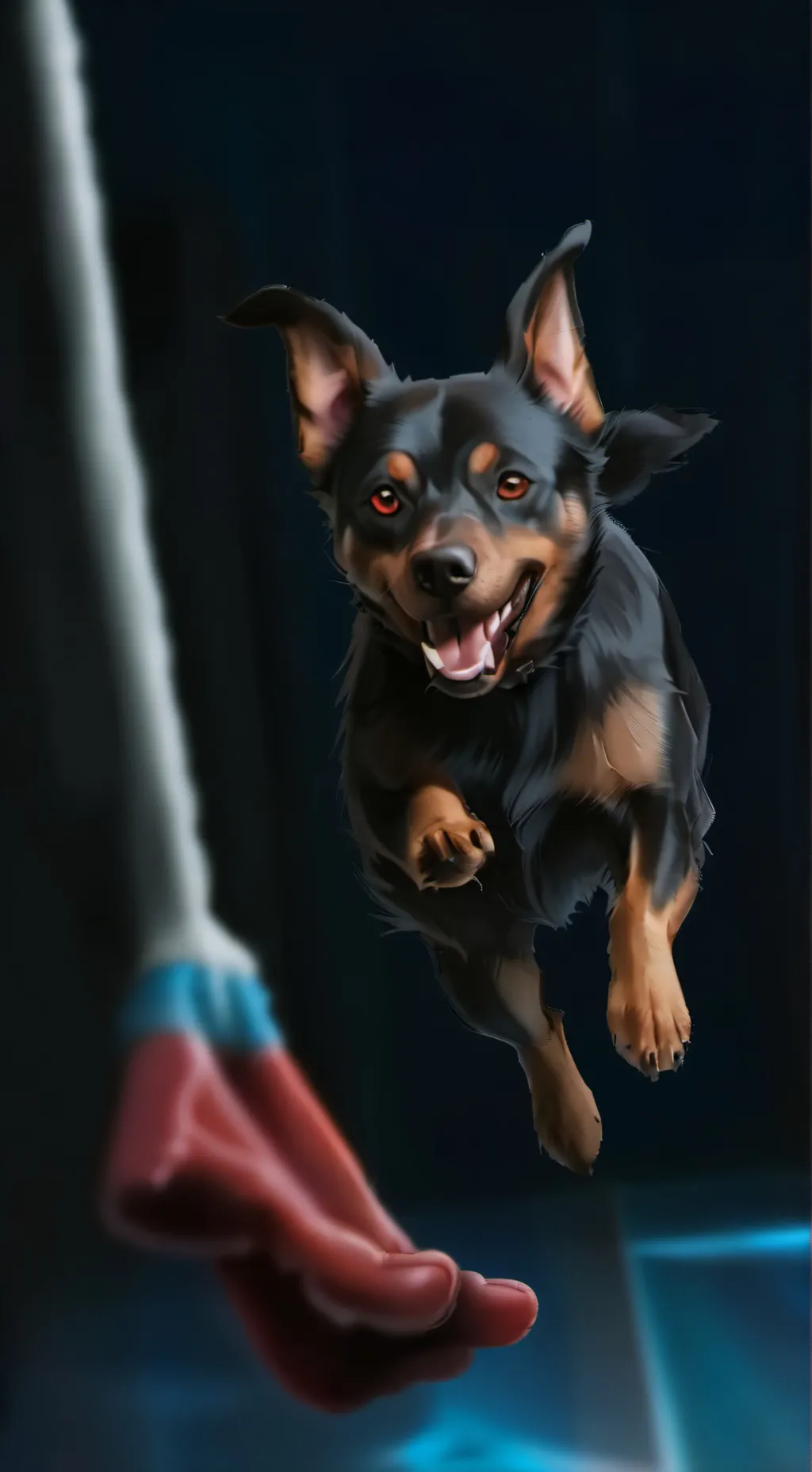 ai character: dober el perrito background