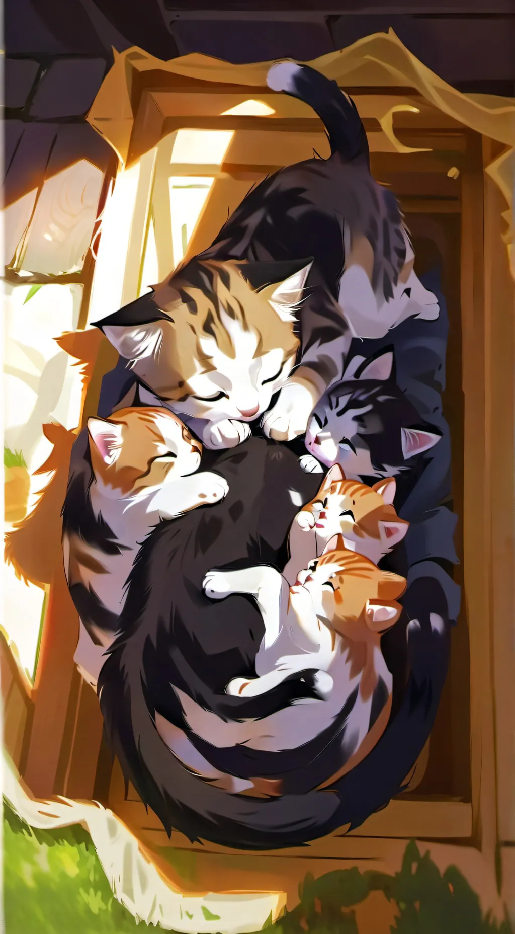 ai character: Angela al gata  background