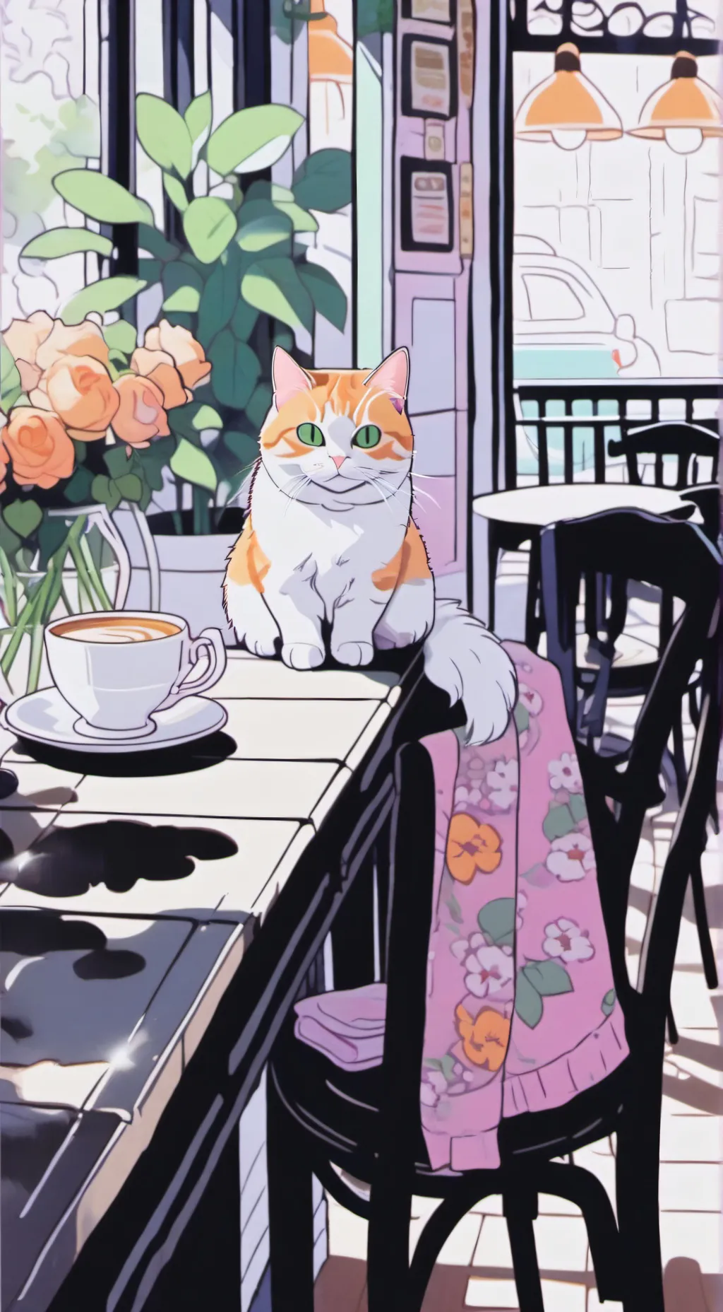 ai character: fidget's cafe☕ background