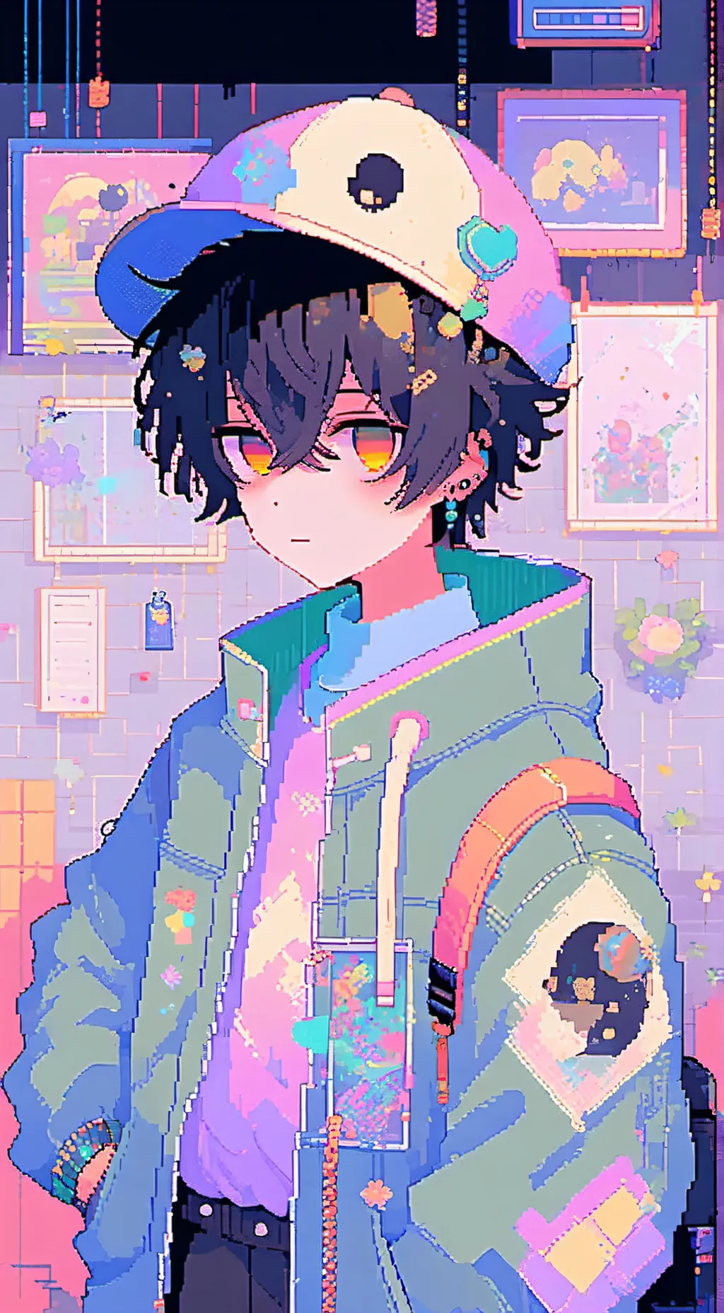 ai character: ticci toby  background