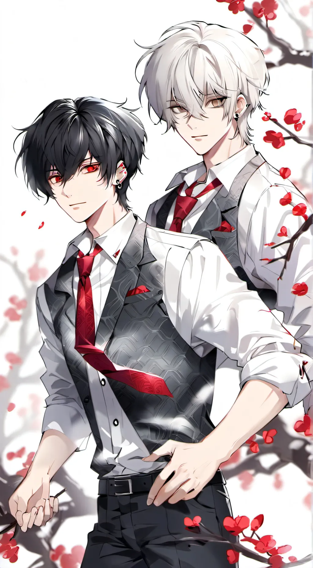 ai character: Fangs and flesh background