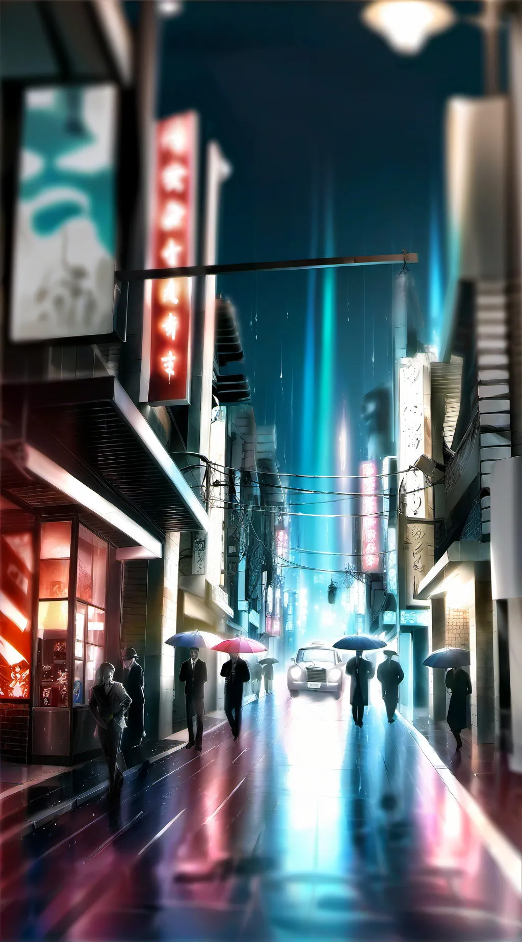 ai character: Night empty background