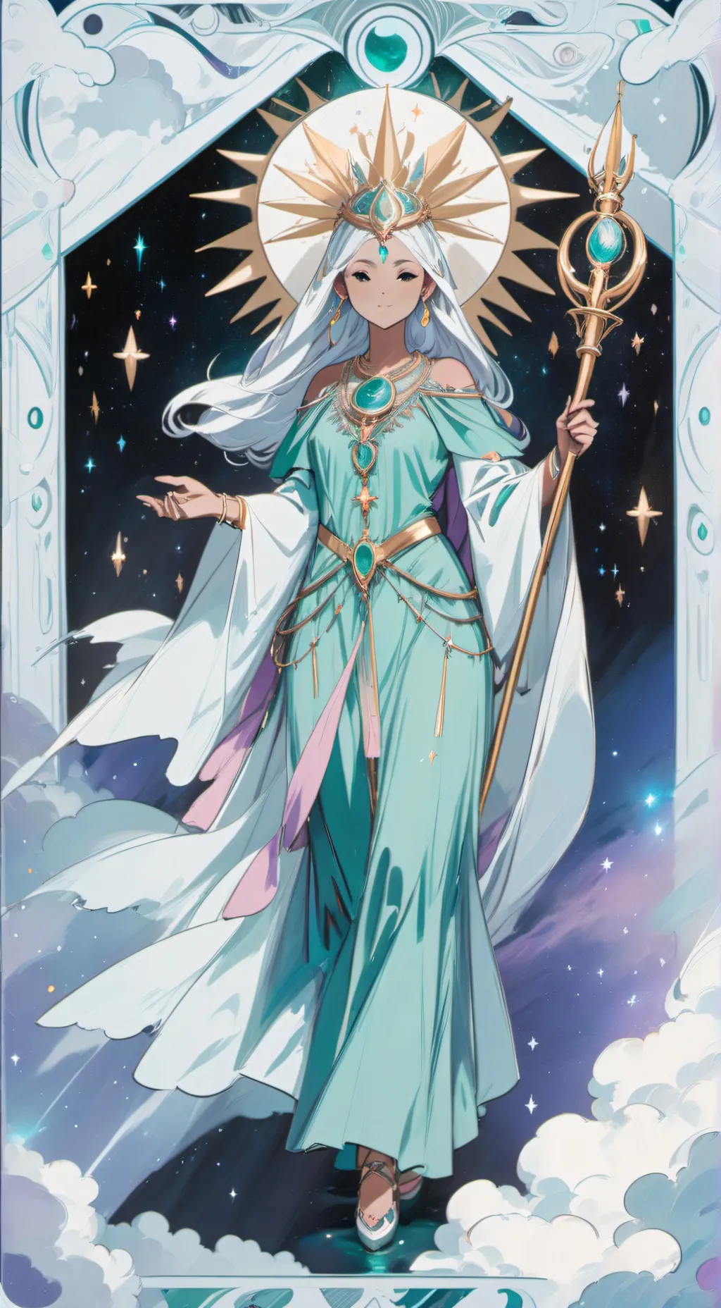 ai character: the heavens background