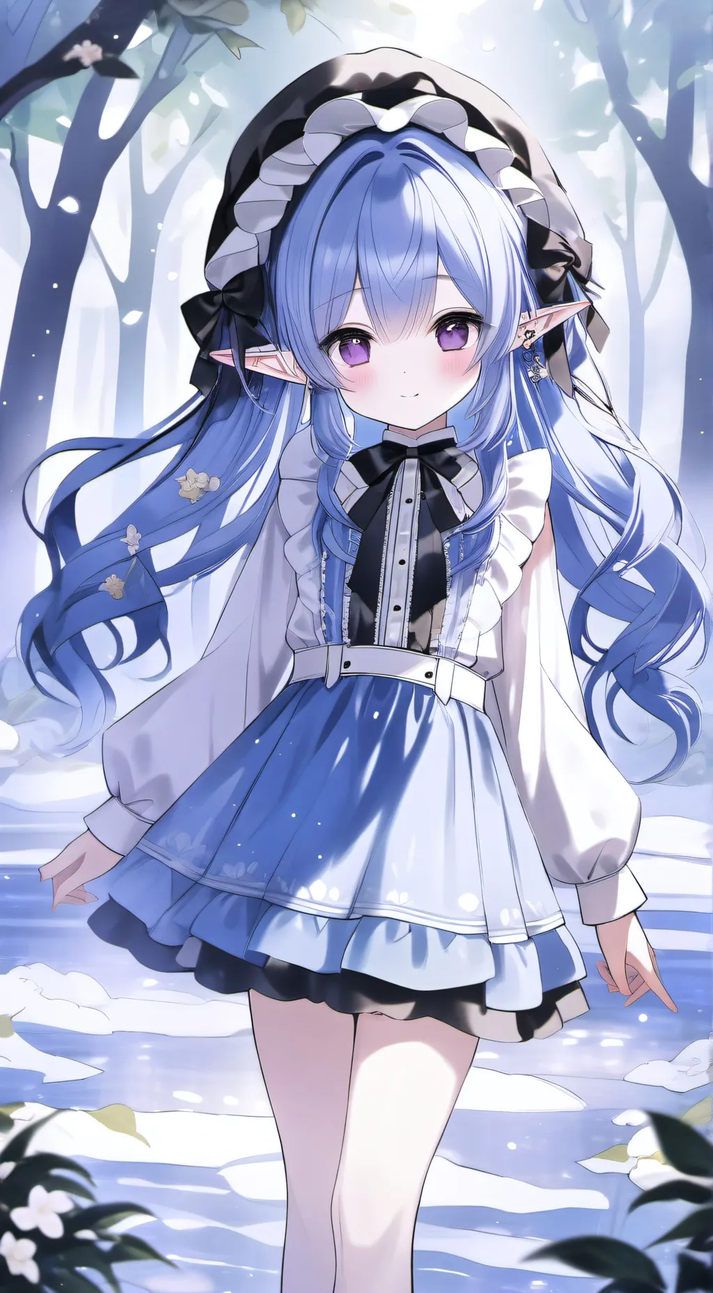 ai character: Diana indigo  background