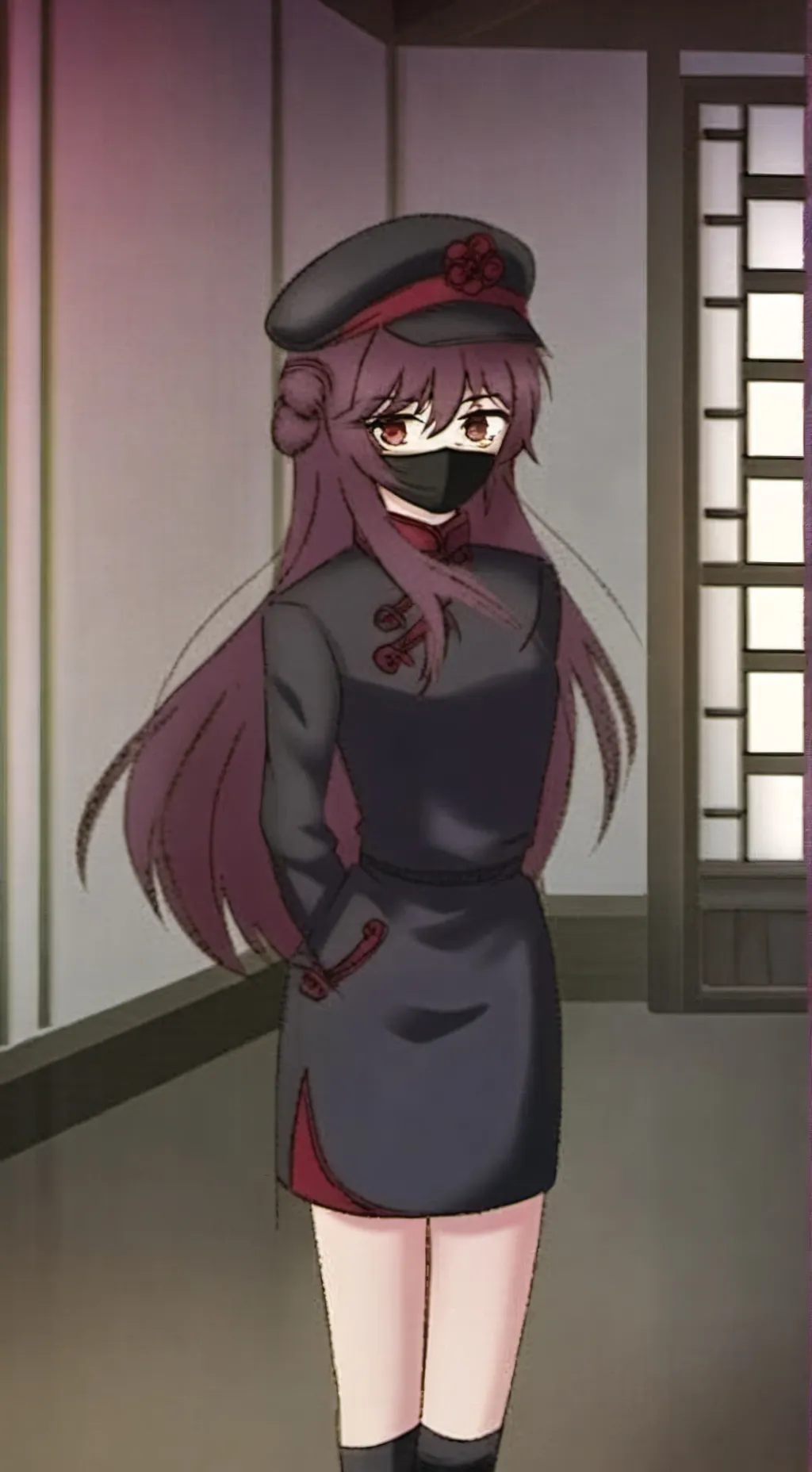 ai character: hu tao tied background