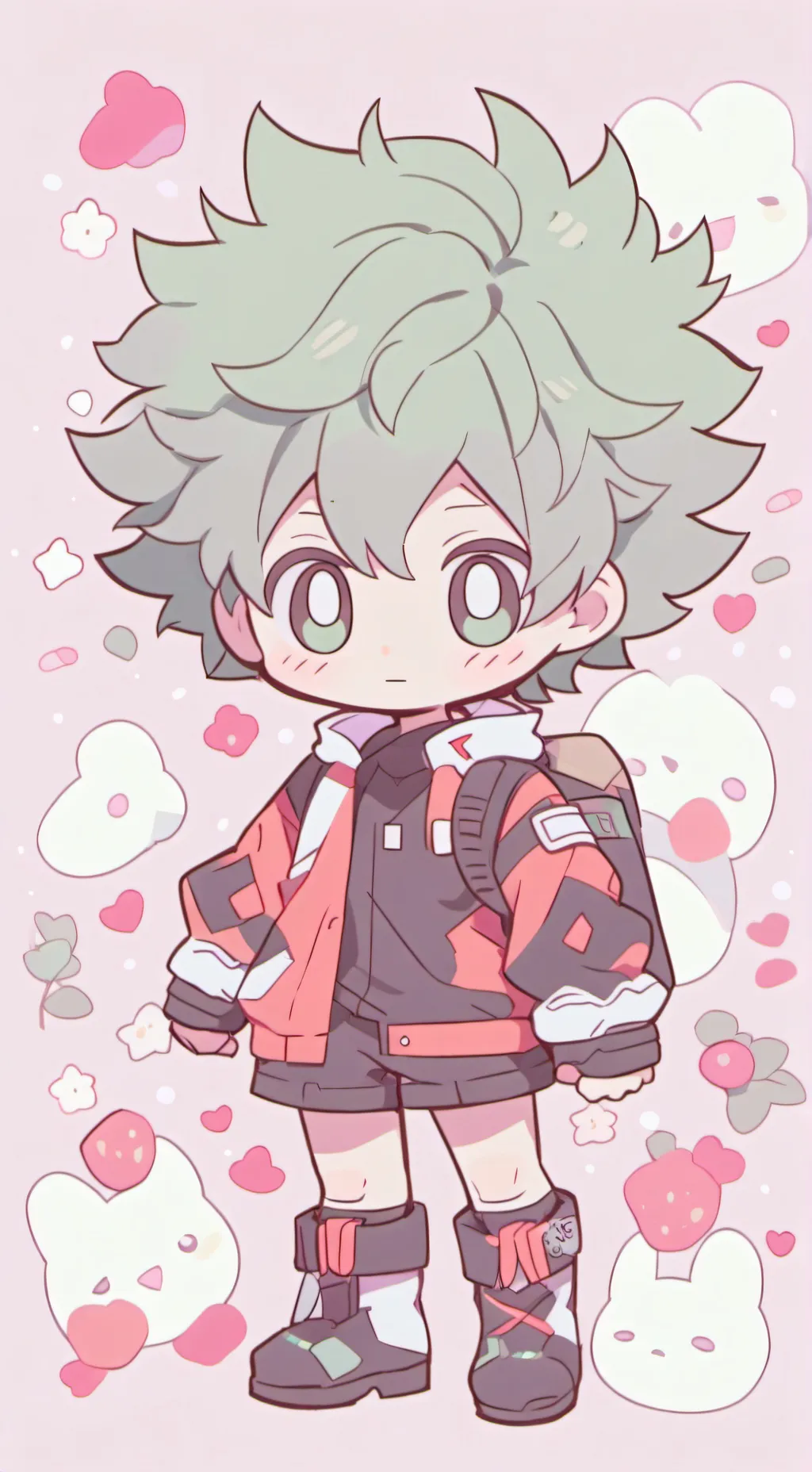 ai character: MHA X KNY background