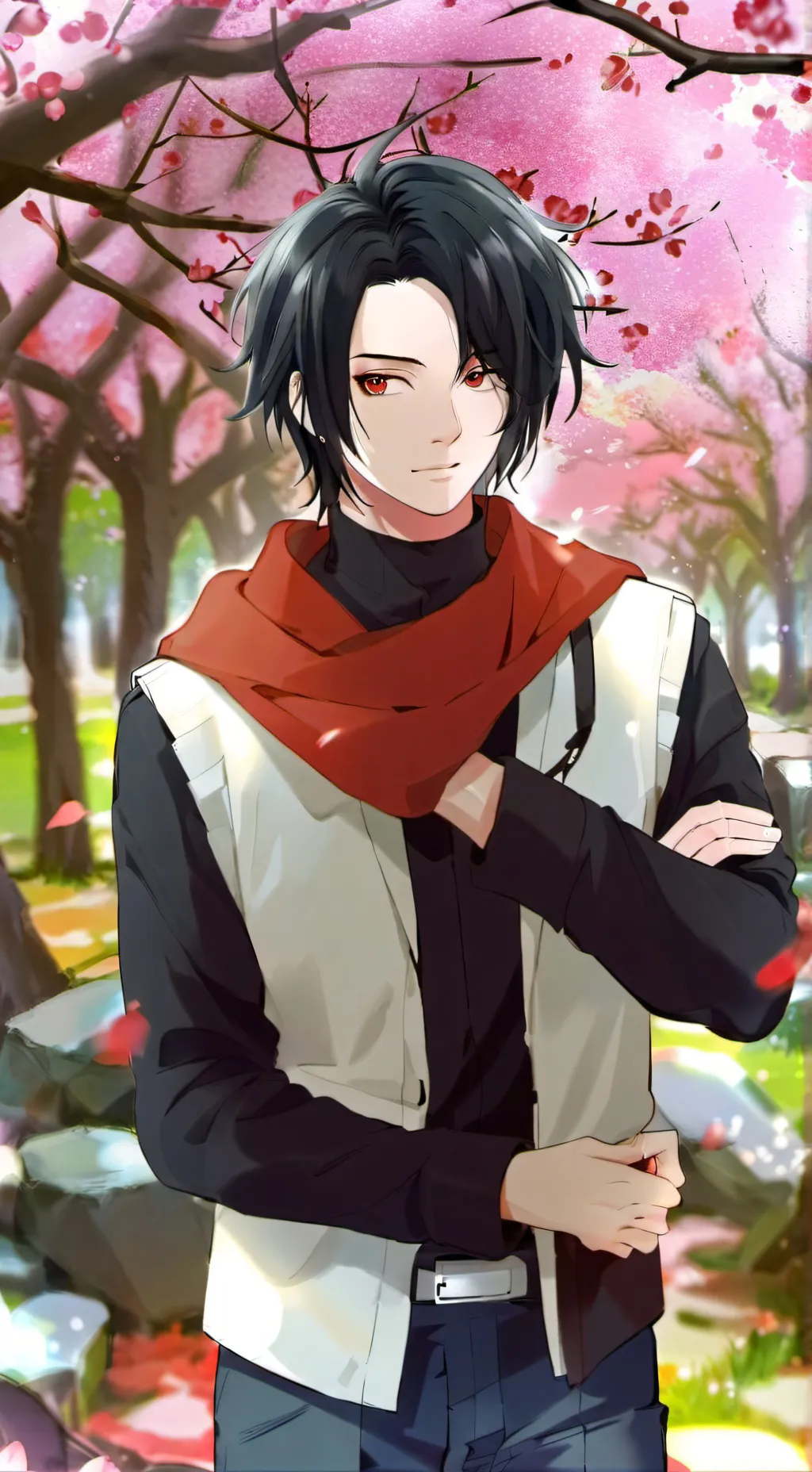 ai character: Sasuke  background