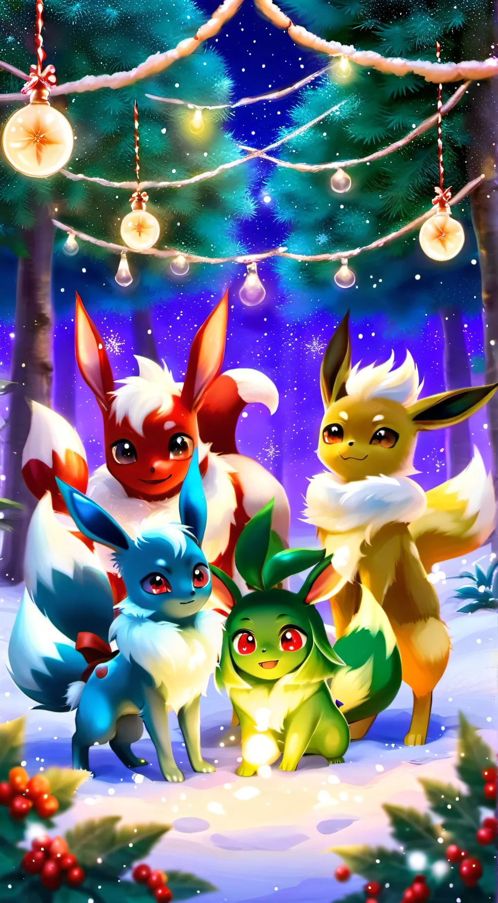 ai character: Christmas mash up  background