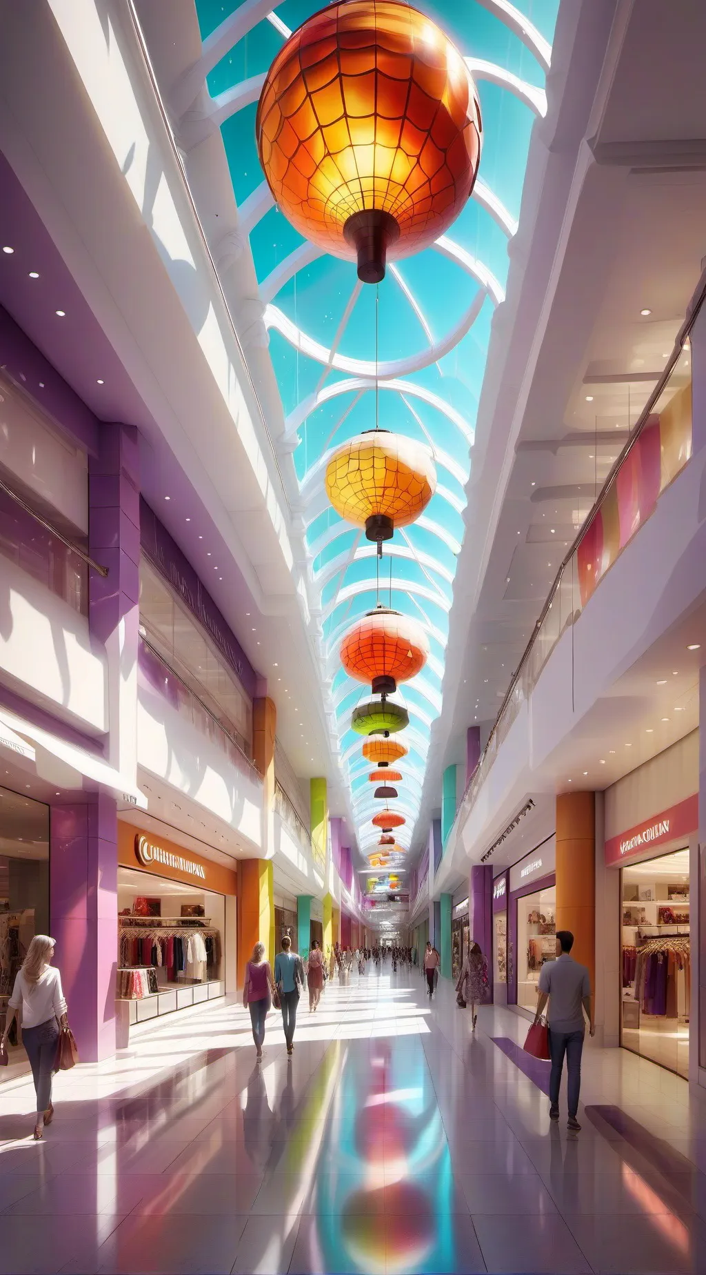 ai character: Jjk Mall background