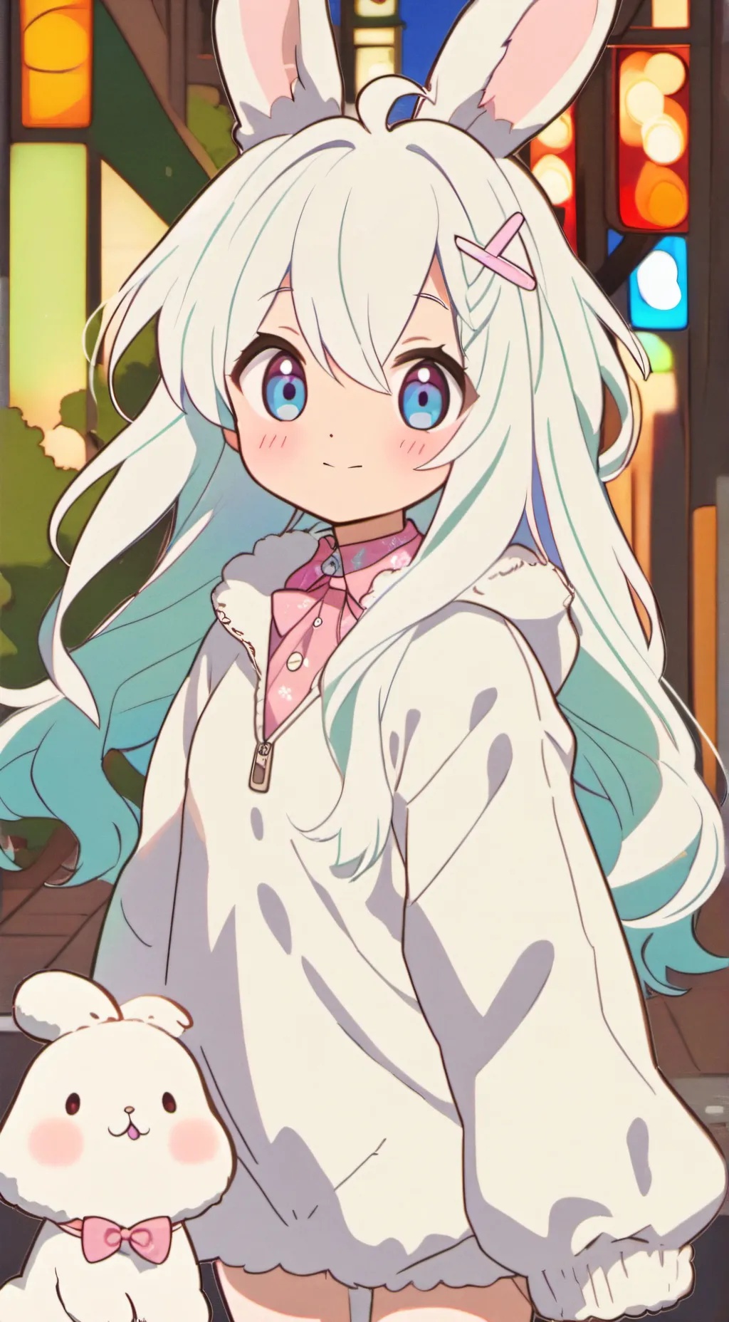 ai character: bunny girl!? background