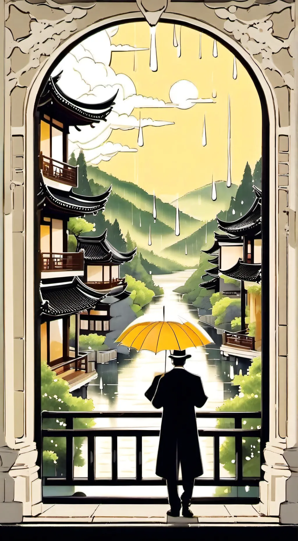 ai character: 🌧MHA Raining day🌧 background