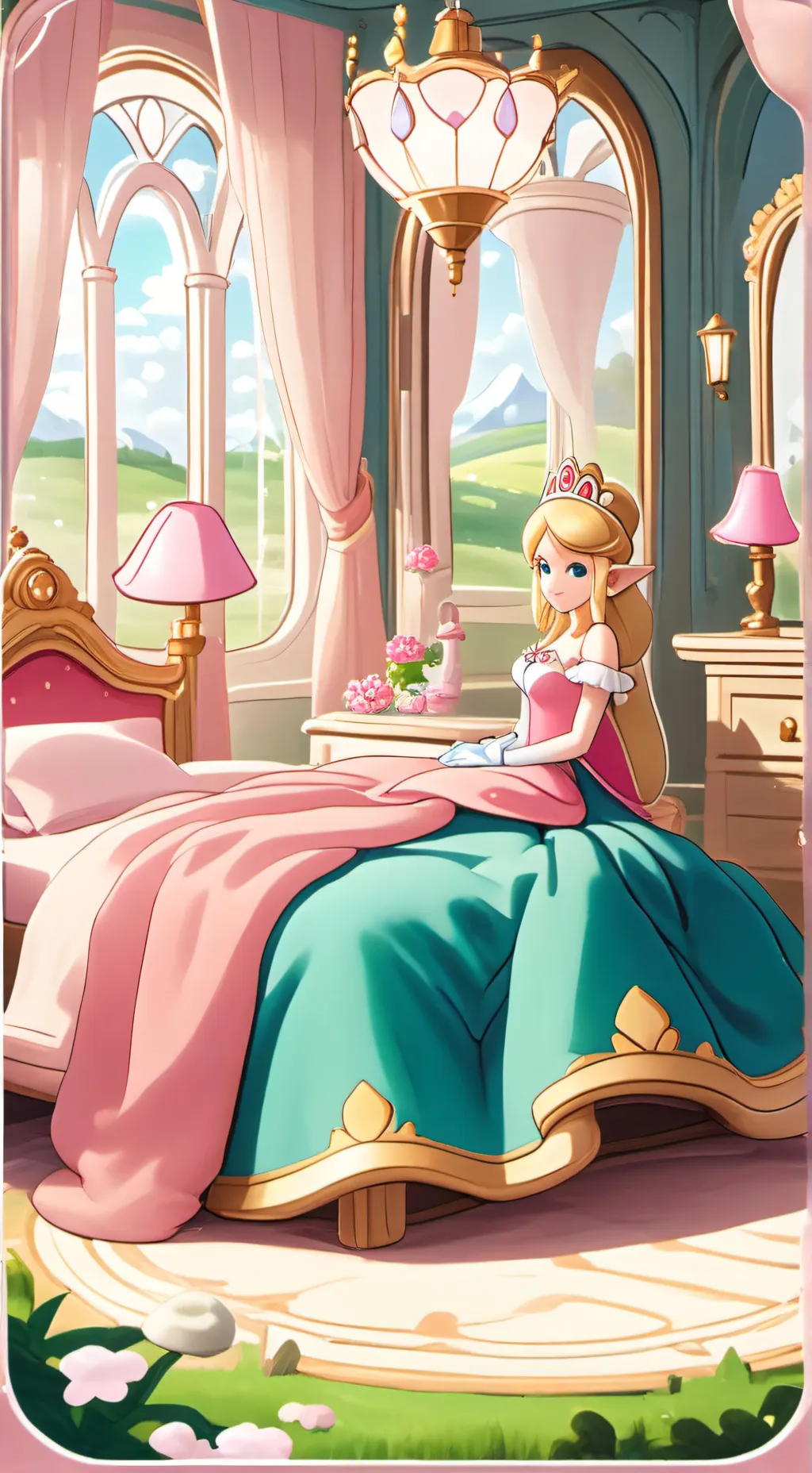 ai character: Daisy Costume  background