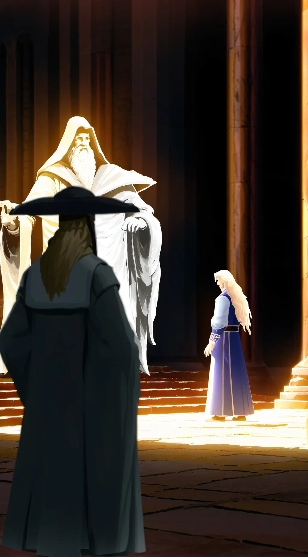 ai character: I am back  background