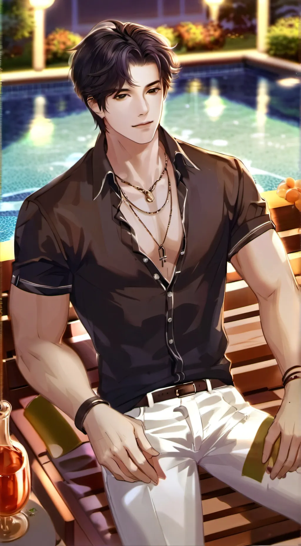 ai character: Have a swim!  background