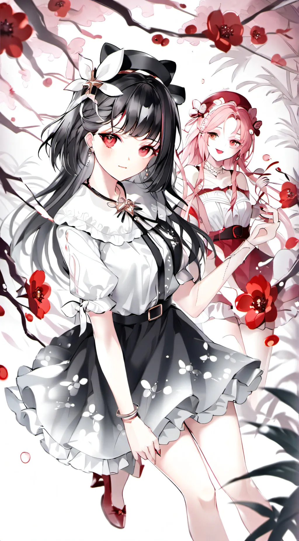 ai character: Hakutsu and Akine  background