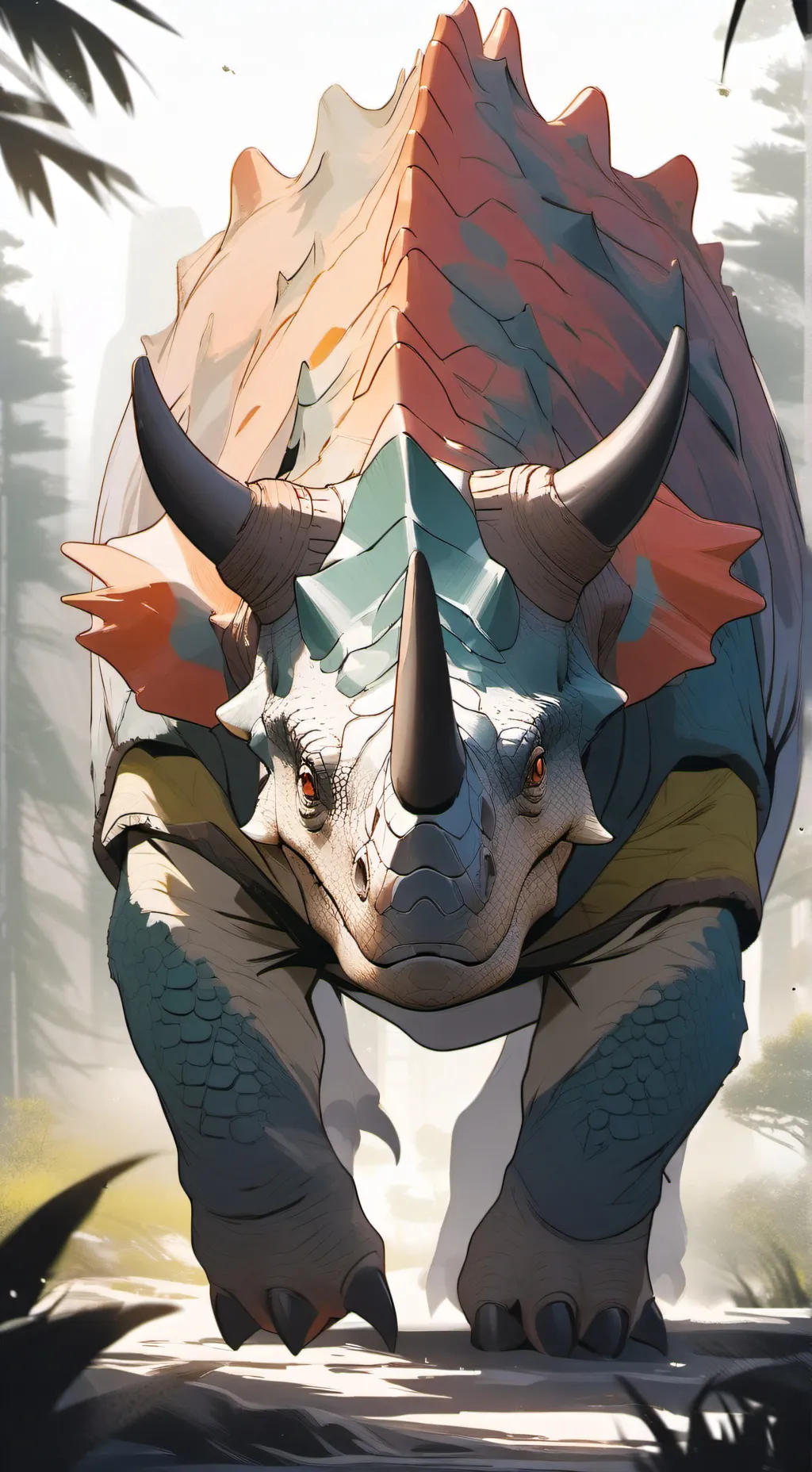 ai character: Tricératops  background