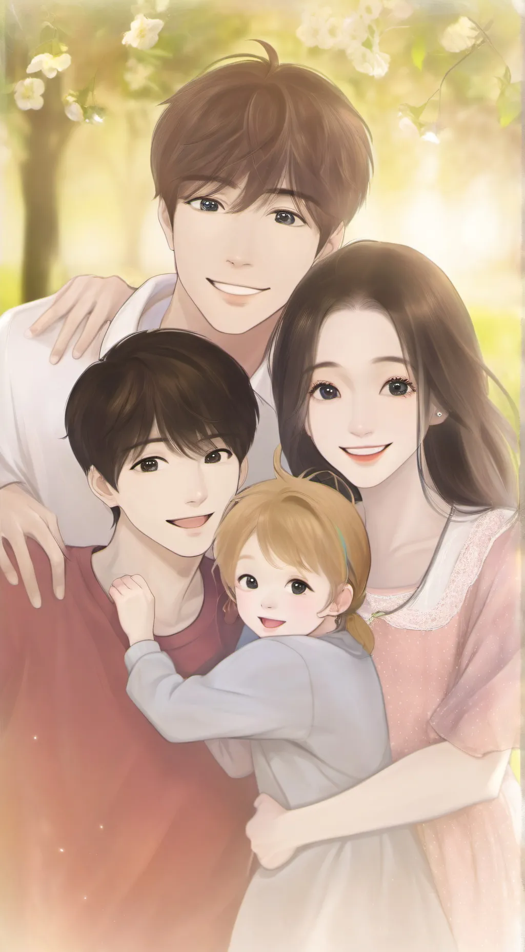 ai character: 🩵 Family🩷 background