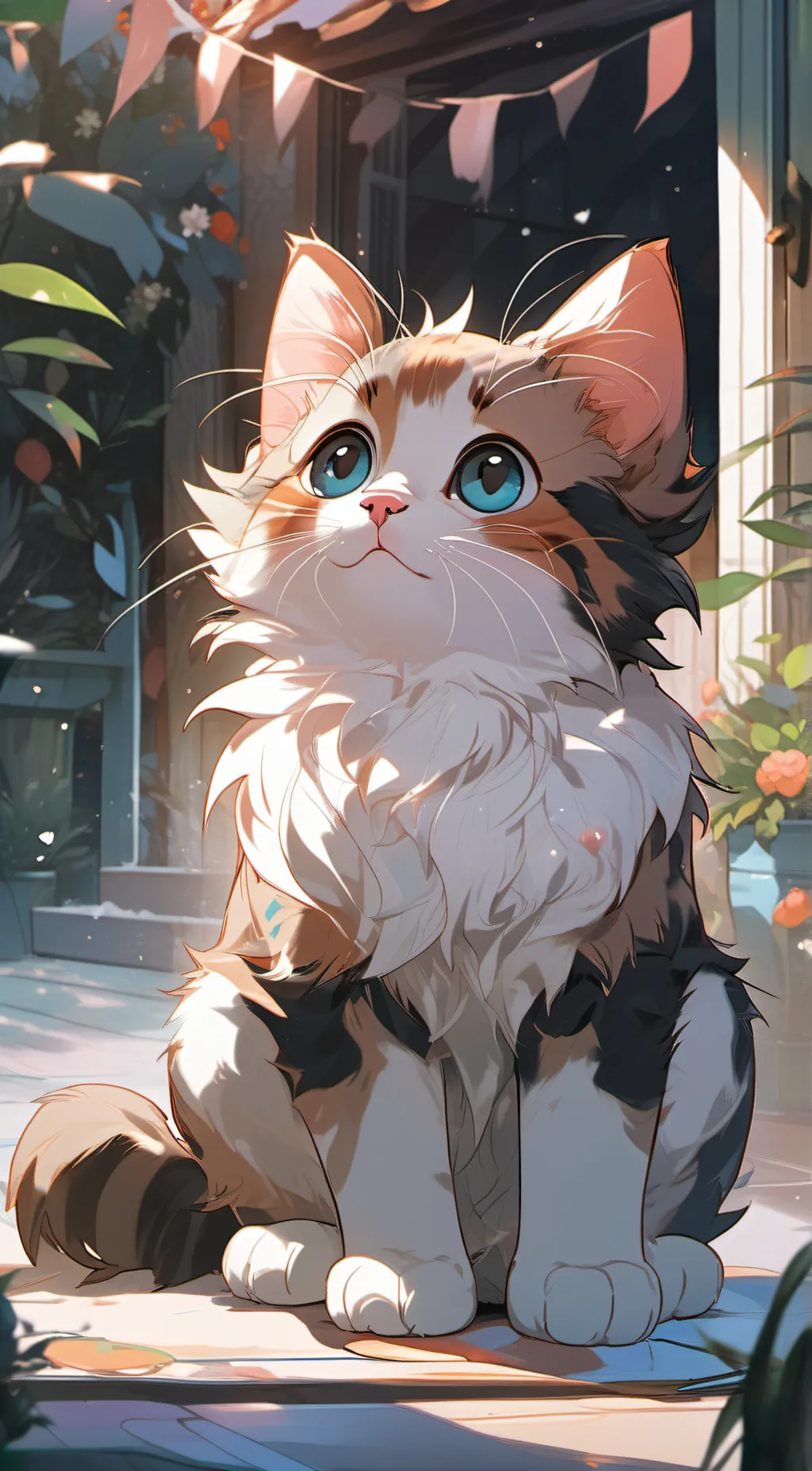 ai character: Mira (Cat) background