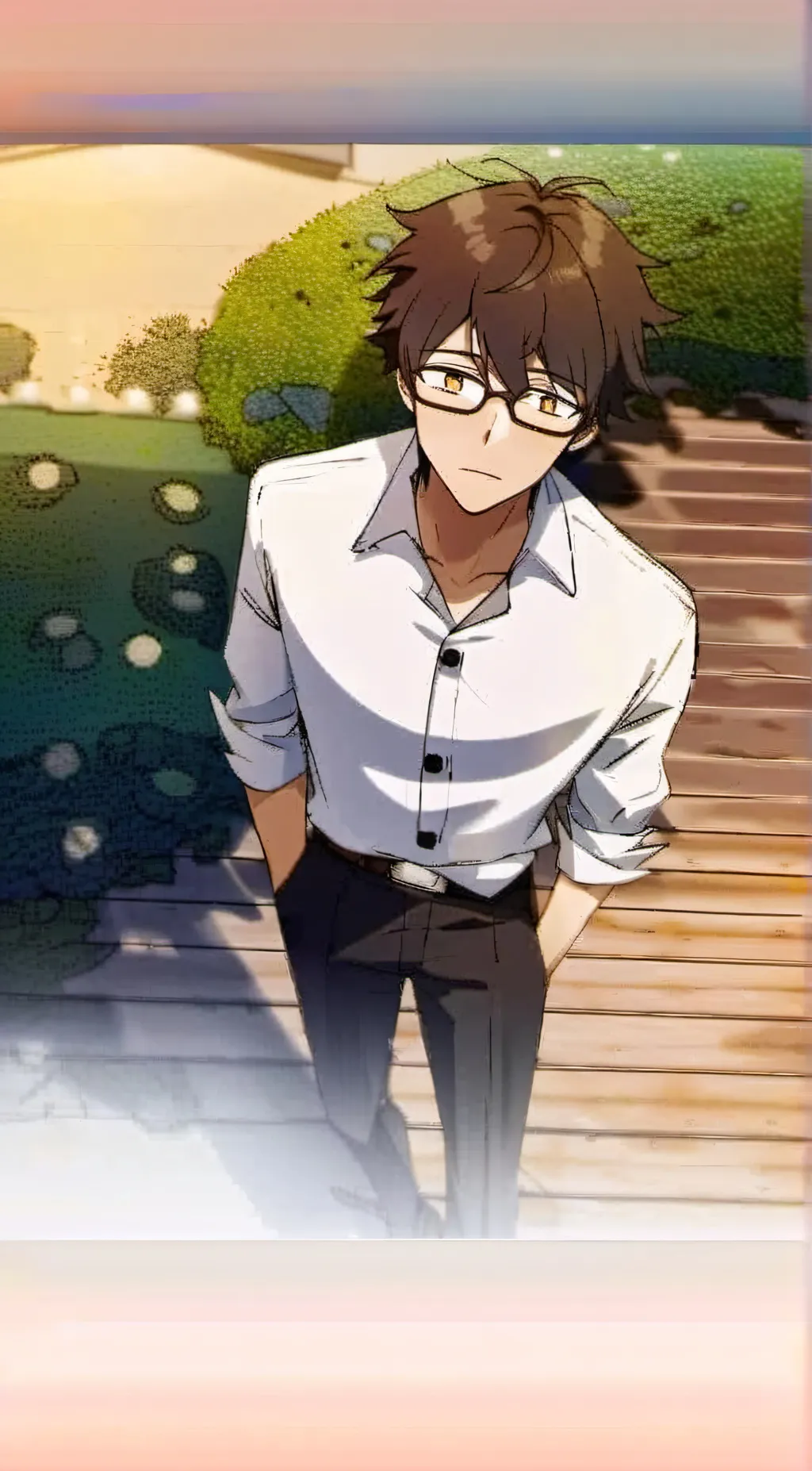ai character: Senpai  background