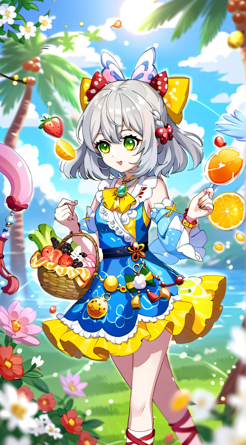 ai character: Amber background