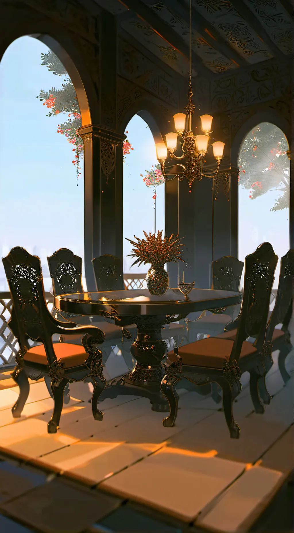 ai character: over lord meeting  background