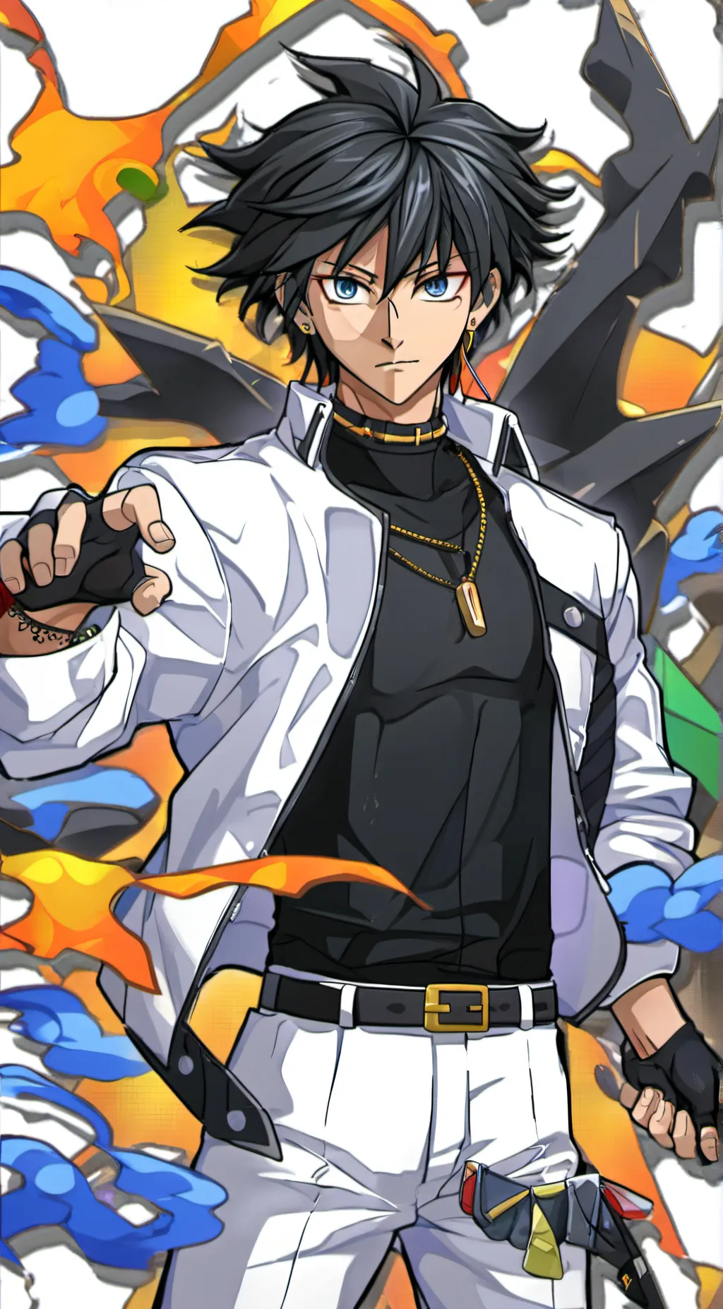 ai character: Yusei Fudo  background