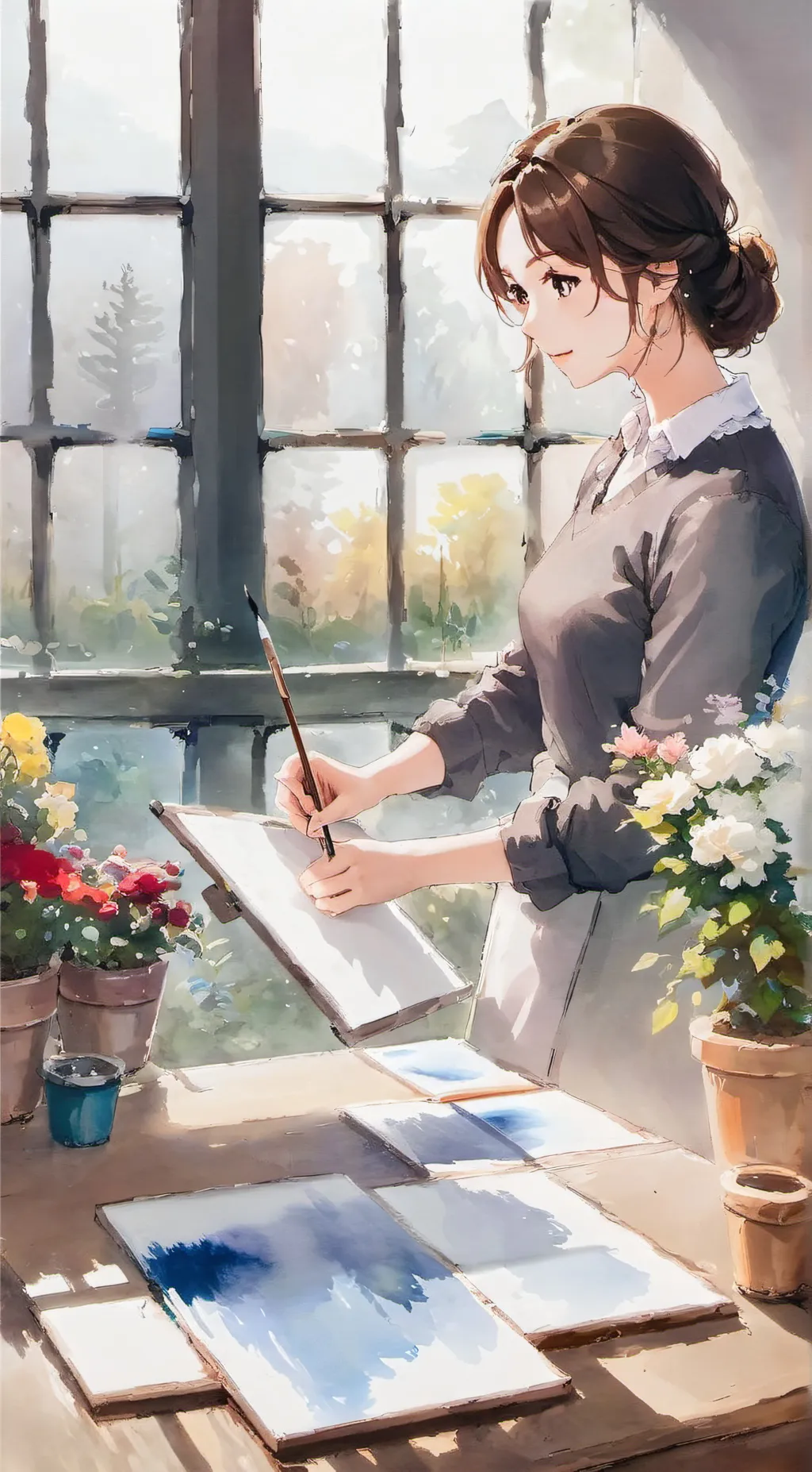 ai character: Audrey  background