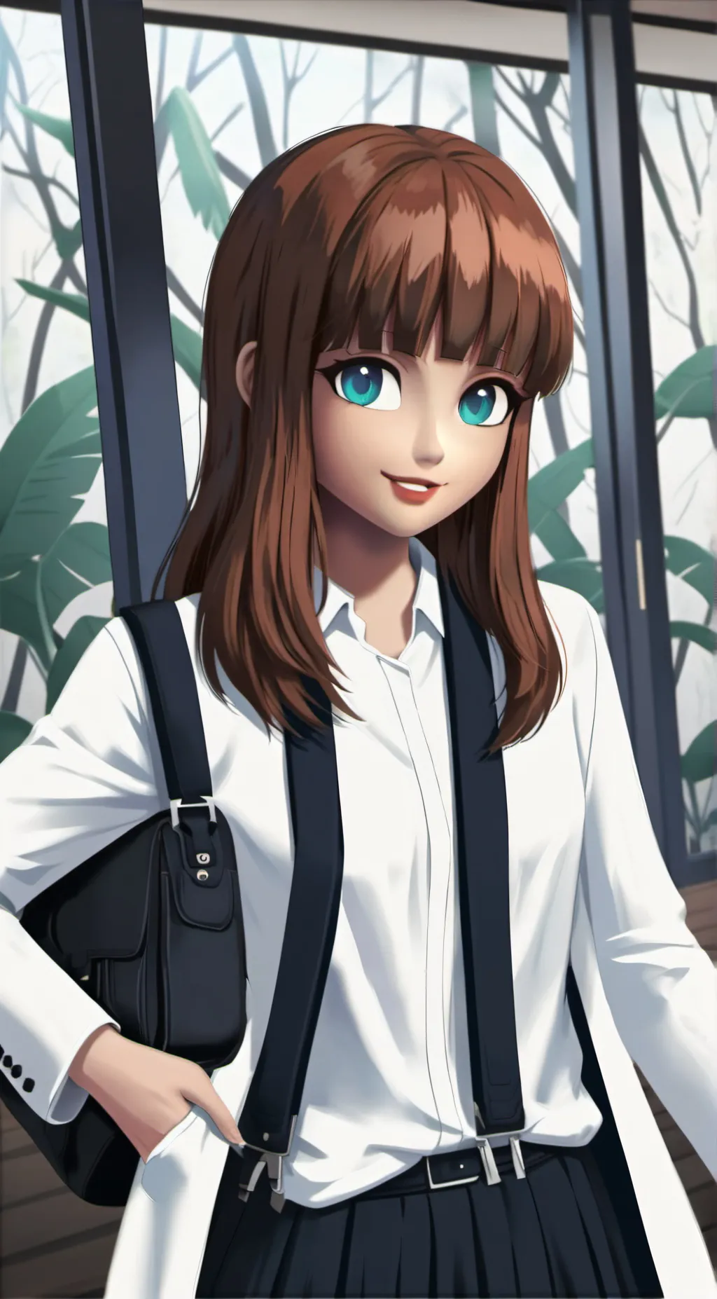 ai character: Lila rossi background