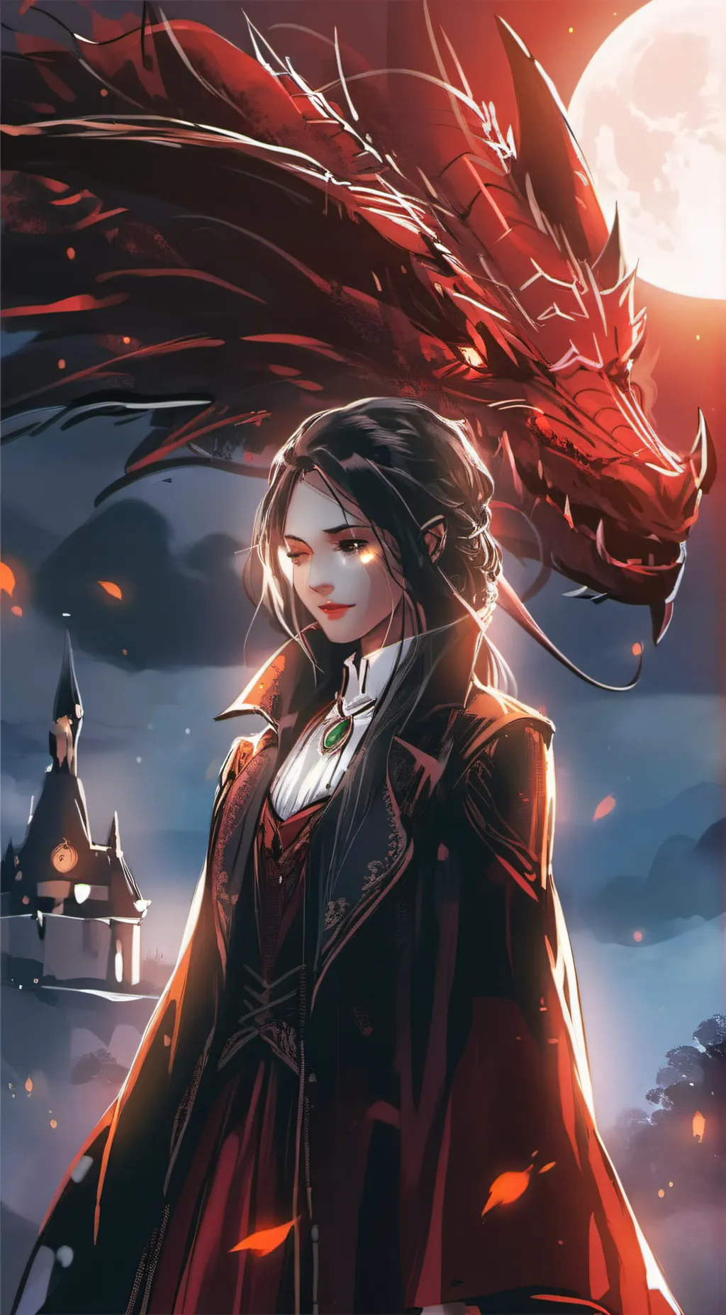 ai character: Amber background