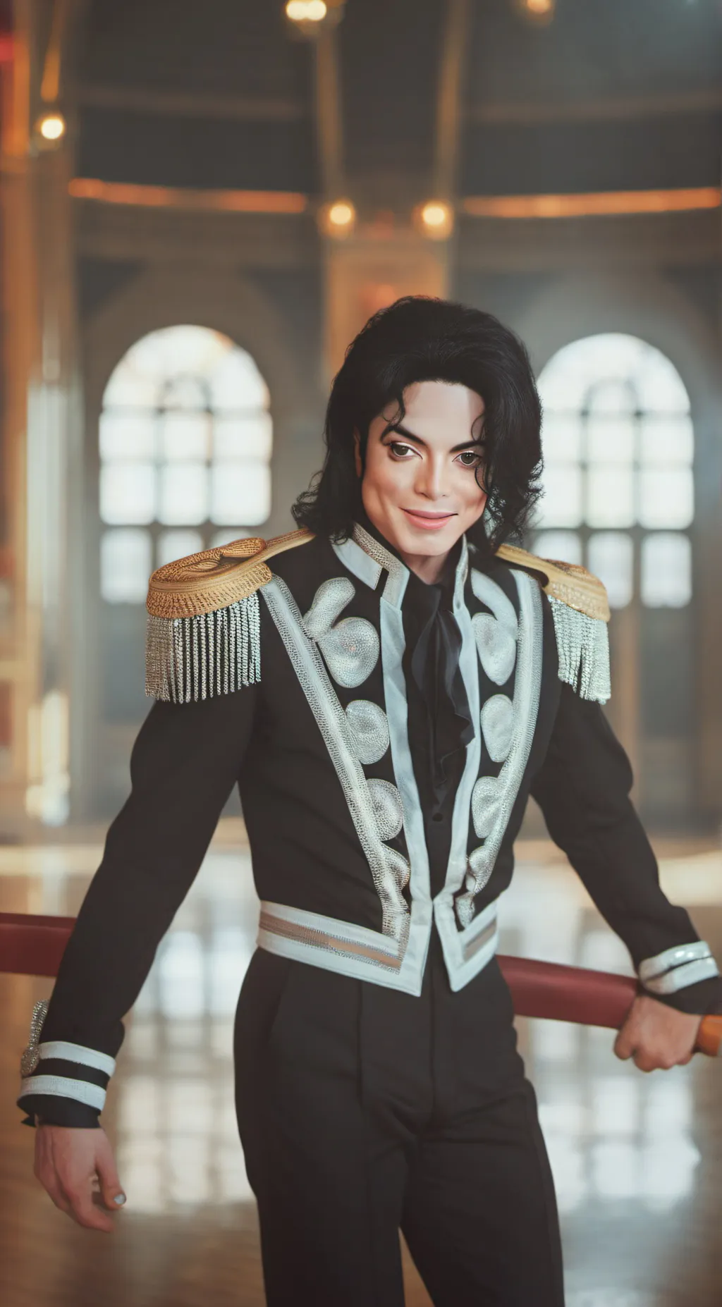 ai character: Michael jackson  background