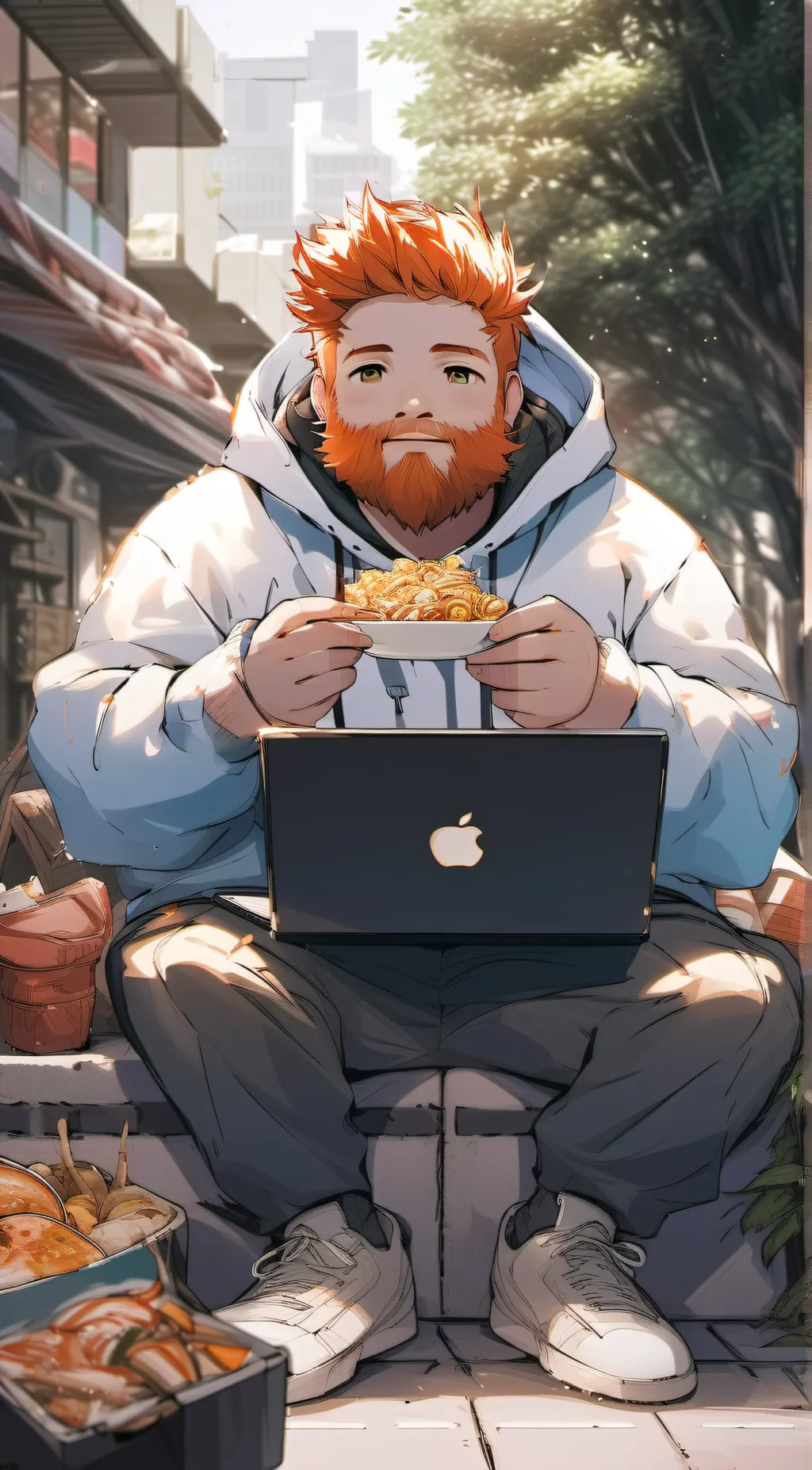 ai character: caseoh  background